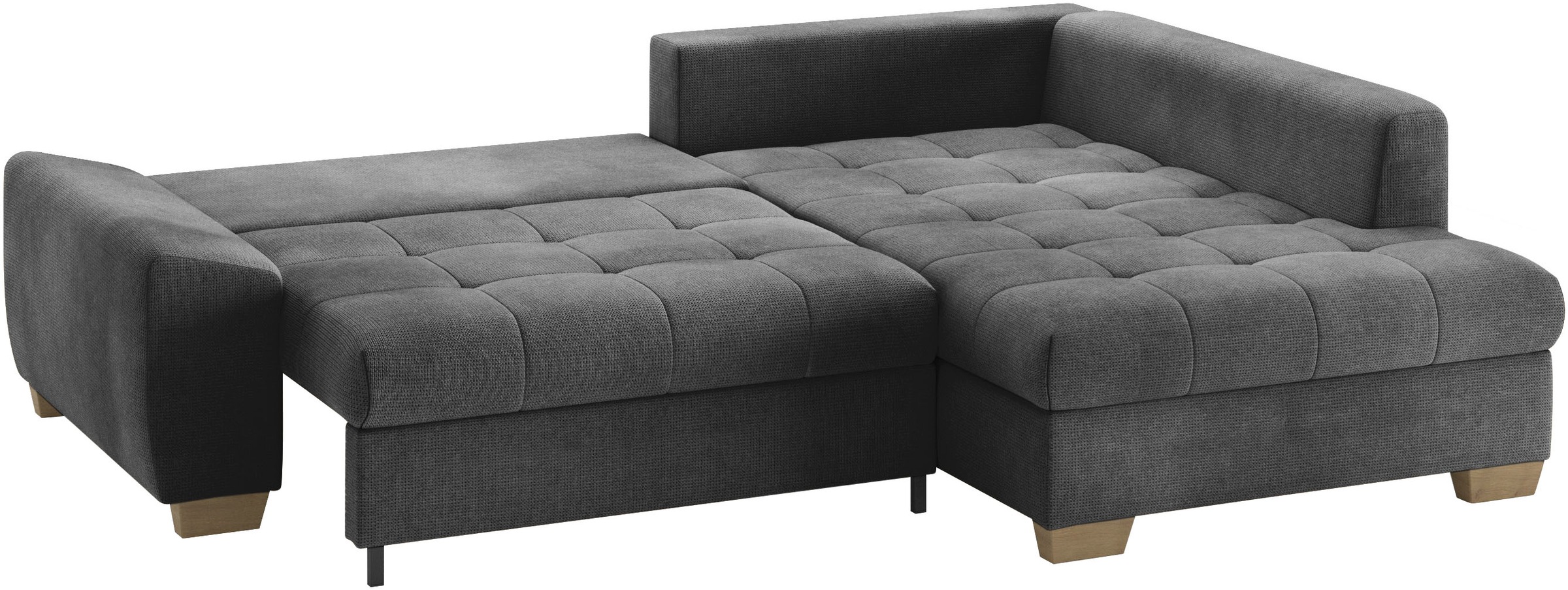 Mr. Couch Ecksofa »Nikita II, L-Form«, Wahlweise mit Bettfunktion, Bettkasten & RGB-LED-Beleuchtung