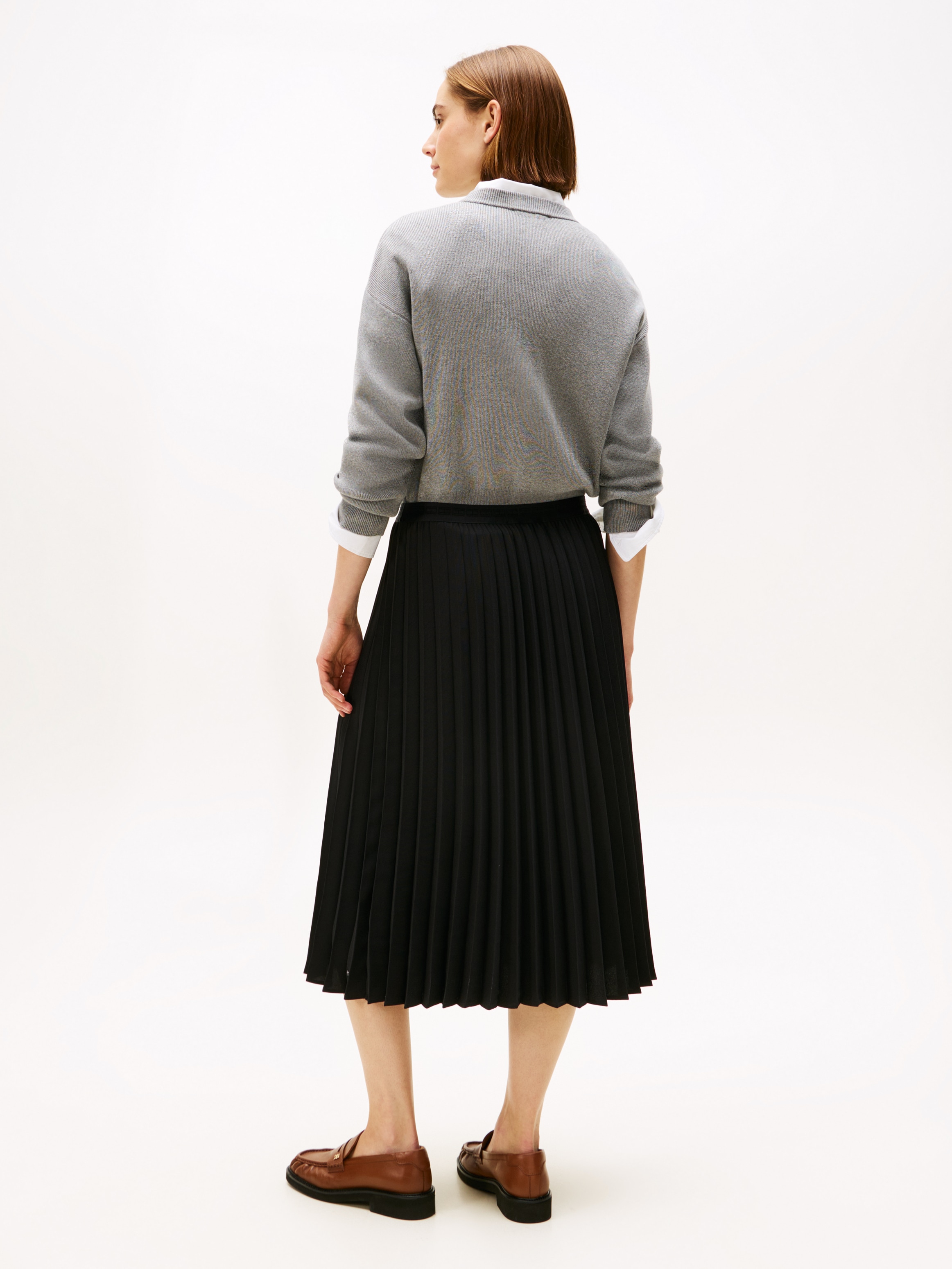Tommy Hilfiger Plisseerock »FLUID PLEATED PULL ON MIDI SKIRT«