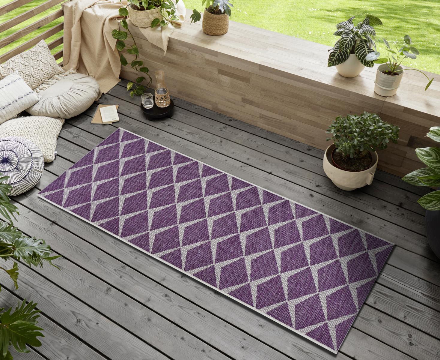 NORTHRUGS Läufer »Escala«, rechteckig, 4 mm Höhe, Flachgewebe Fischgrät Design, gekettelt, Robust, Pflegeleicht