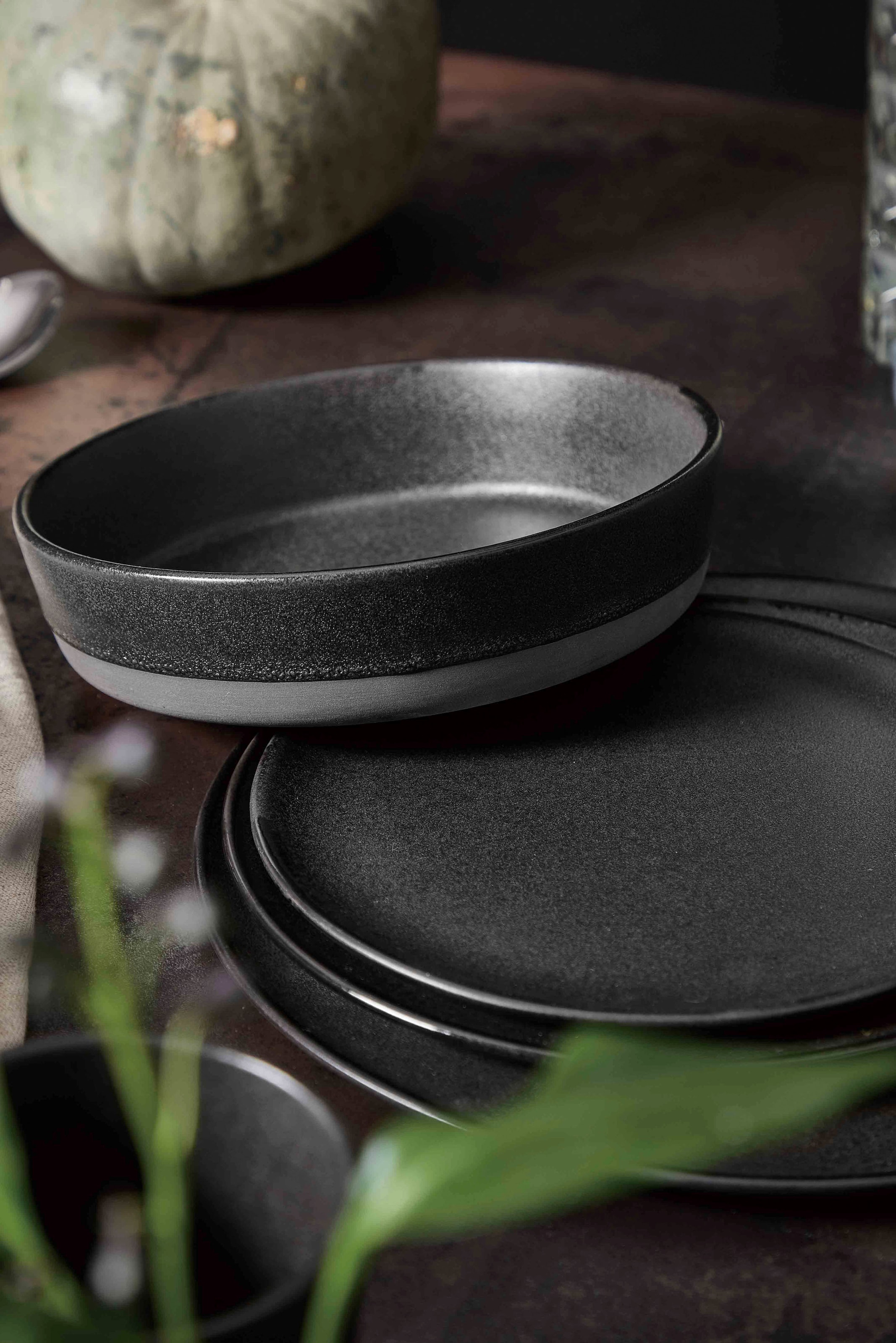 aida RAW Suppenteller »RAW«, (Set, 6 St.), Steinzeug, Ø 19 cm