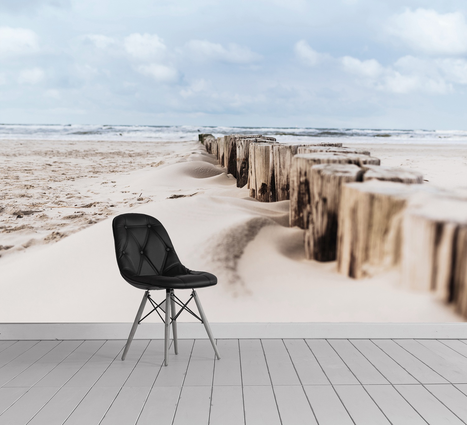 queence Fototapete »Sylt«, bedruckt-Meer-Motiv-realistisch-Strand, Wandpaneele, selbstklebend, Tapete, Sticker, Wanddeko, XXL-Fotomotiv
