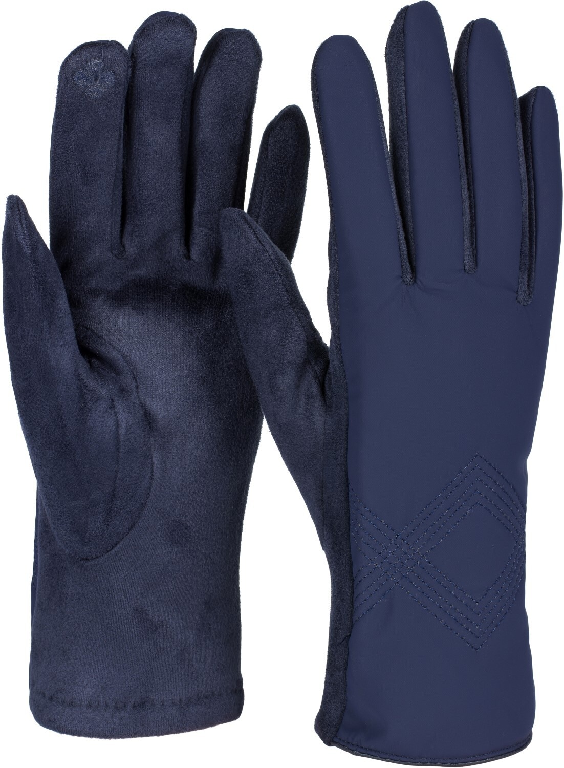 styleBREAKER Fleecehandschuhe »Touchscreen Handschuhe Zick-Zack bestickt« 1 Stk.