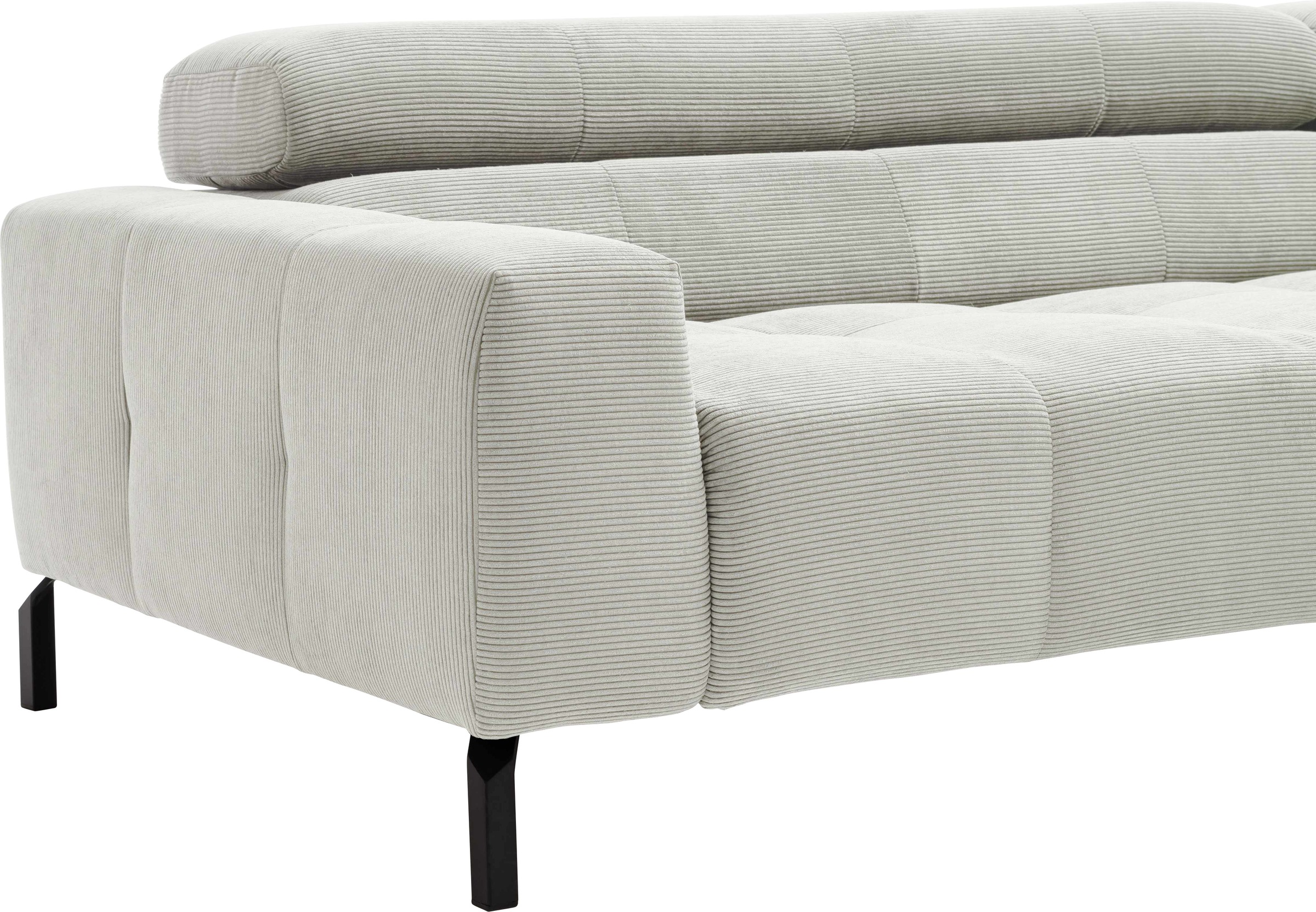 PLACES OF STYLE Ecksofa »Claya, L-Form,  incl. Kopfteilverstellung, Breite 276 cm« wahlweise elektrischer Sitzvorzug