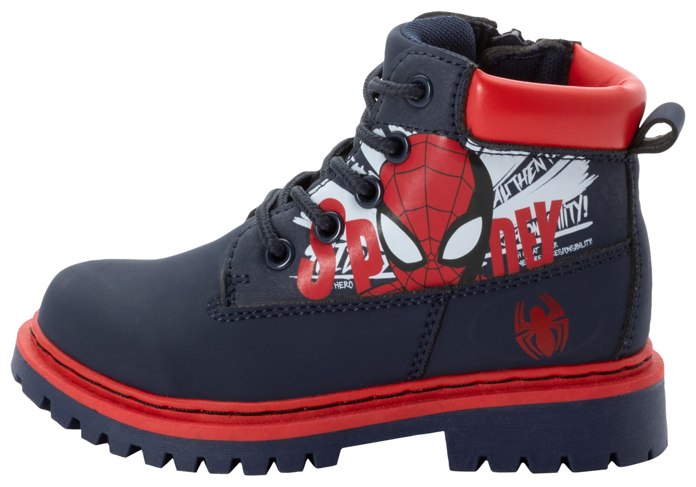 Disney Schnürboots »Spiderman«, Winterstiefel, Schnürstiefel, Winterschuhe