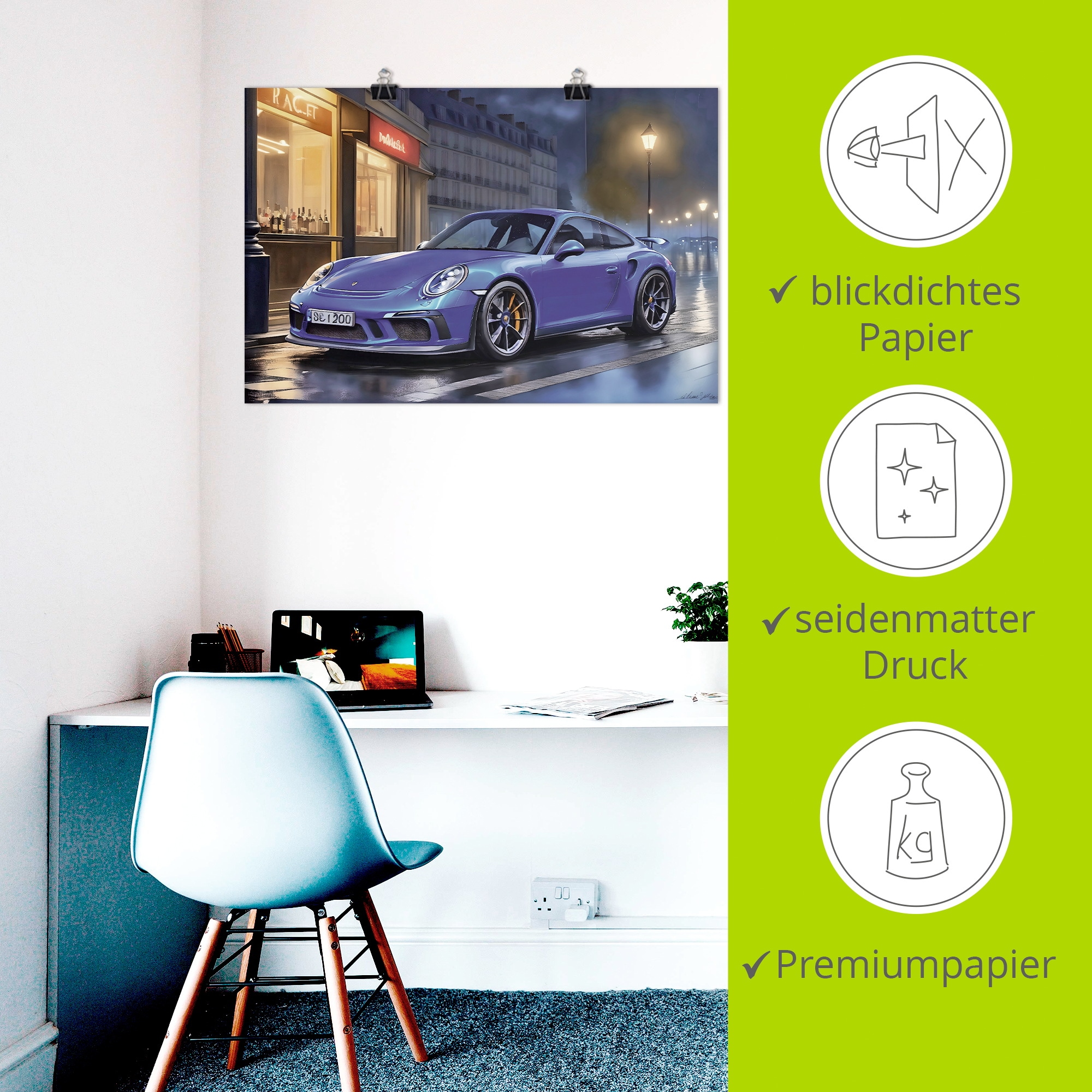 Artland Wandbild »Porsch urban« 1 Stk. tlg. als Alubild, Leinwandbild, Poster, Wandaufkleber in verschied. Größen