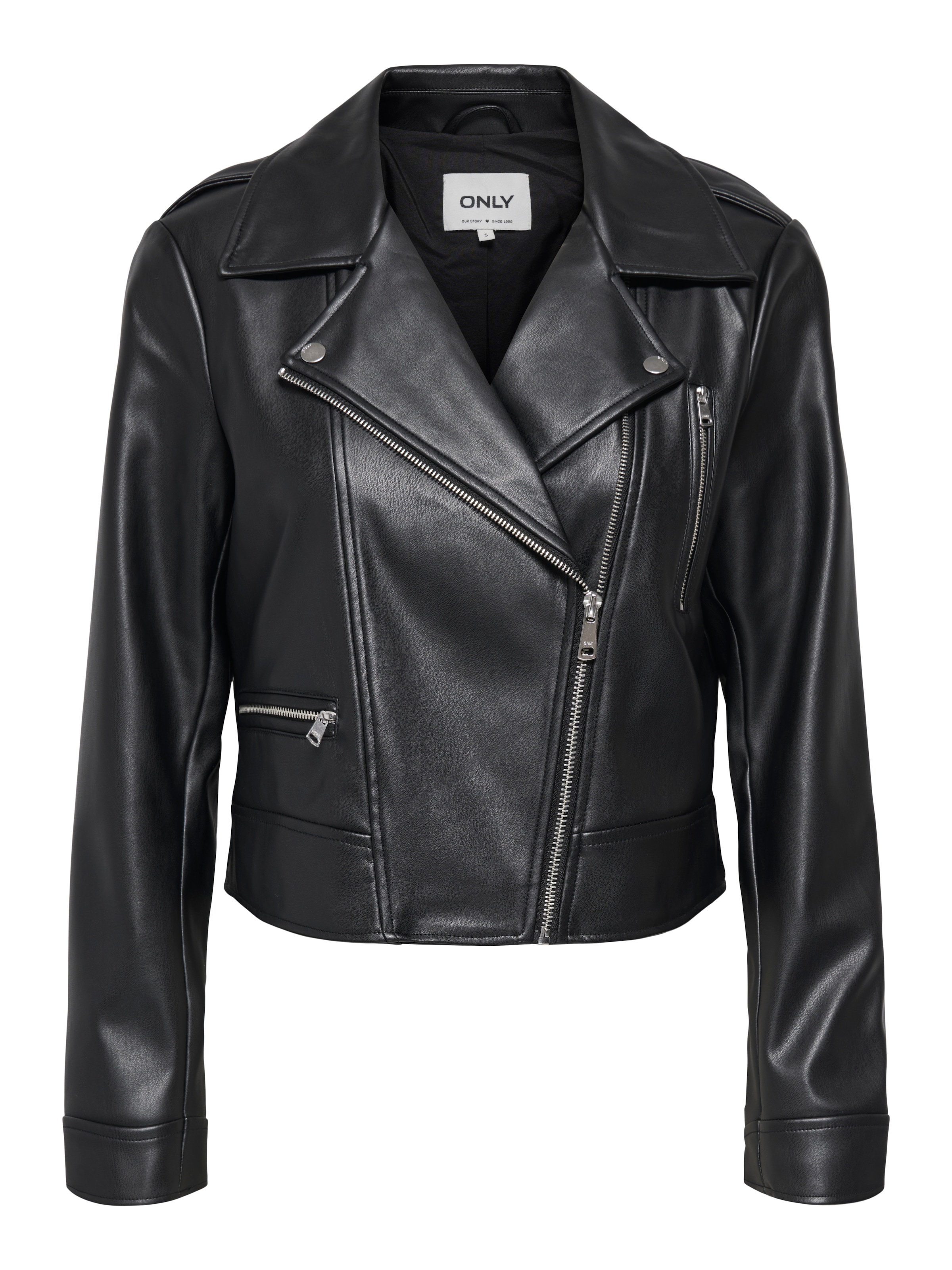 ONLY Lederimitatjacke »ONLCARMEN FAUX LEATHER BIKER CC OTW« mit asymmetrischem Reißverschluss
