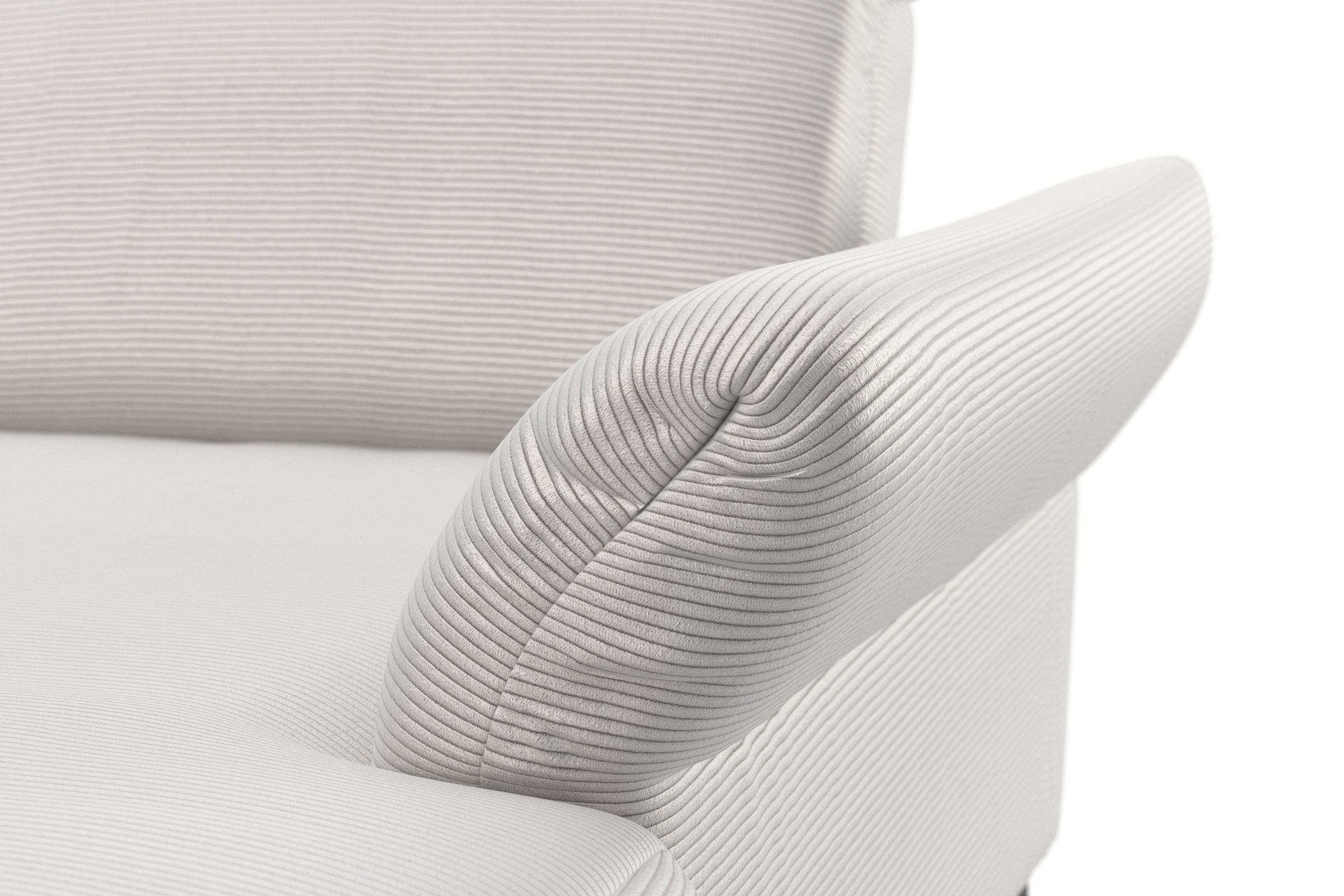 INOSIGN Ecksofa »Coco L-Form«, Sitztiefen-, Arm- und Kopfteilverstellung, Cord-Bezug, Fußhöhe 15 cm