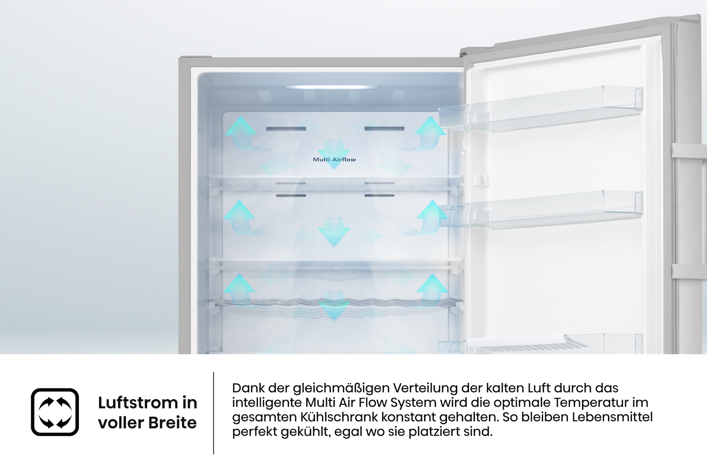 Hisense Kühlschrank »RL3N319NEIC« 172 cm hoch 59,5 cm breit MultiAirFlow-System