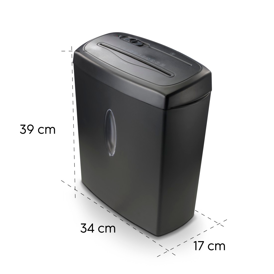 Hama Aktenvernichter »Aktenvernichter Partikelschnitt (auch Plastik/CD, Korb, 10 Blatt, P4)« Mit Papierkorb, 4 x 40 mm Schnitzel, Automatik, Rücklauf