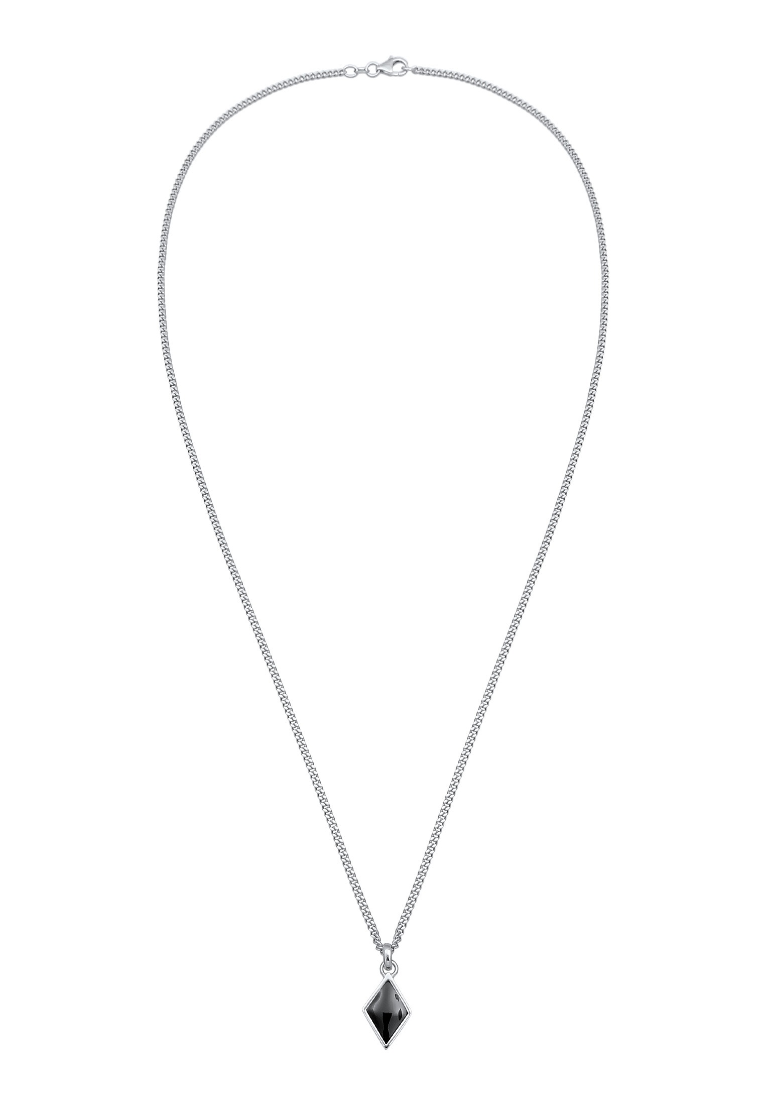 Kuzzoi Kette mit Anhänger »Halskette Raute Emaille Geo Style 925 Silber«