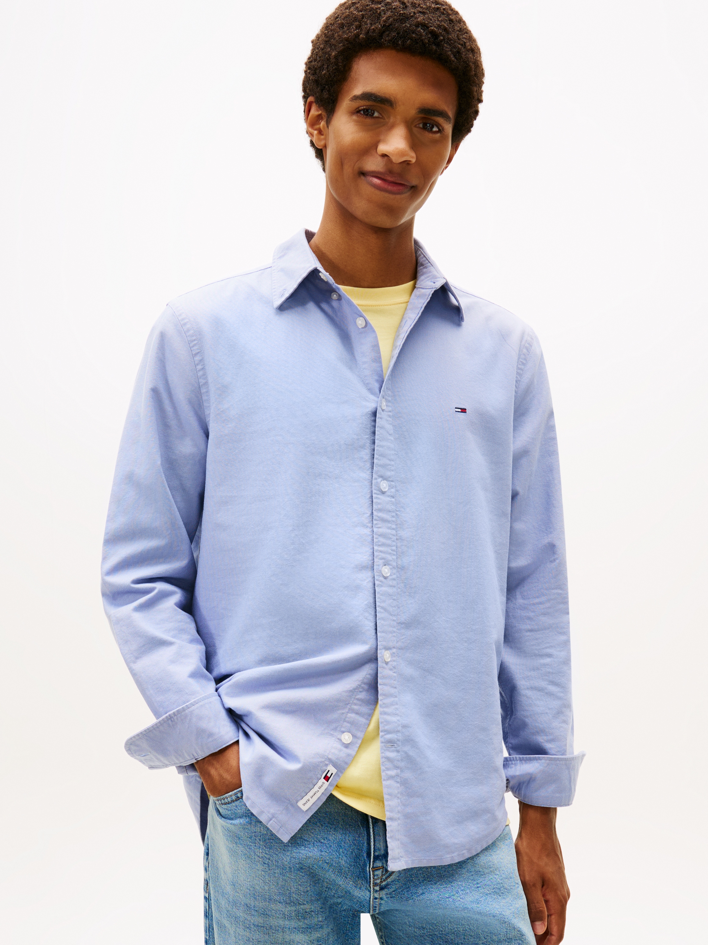 Tommy Jeans Langarmhemd »TJM OXFORD« regular fit, Button-down-Kragen, basic