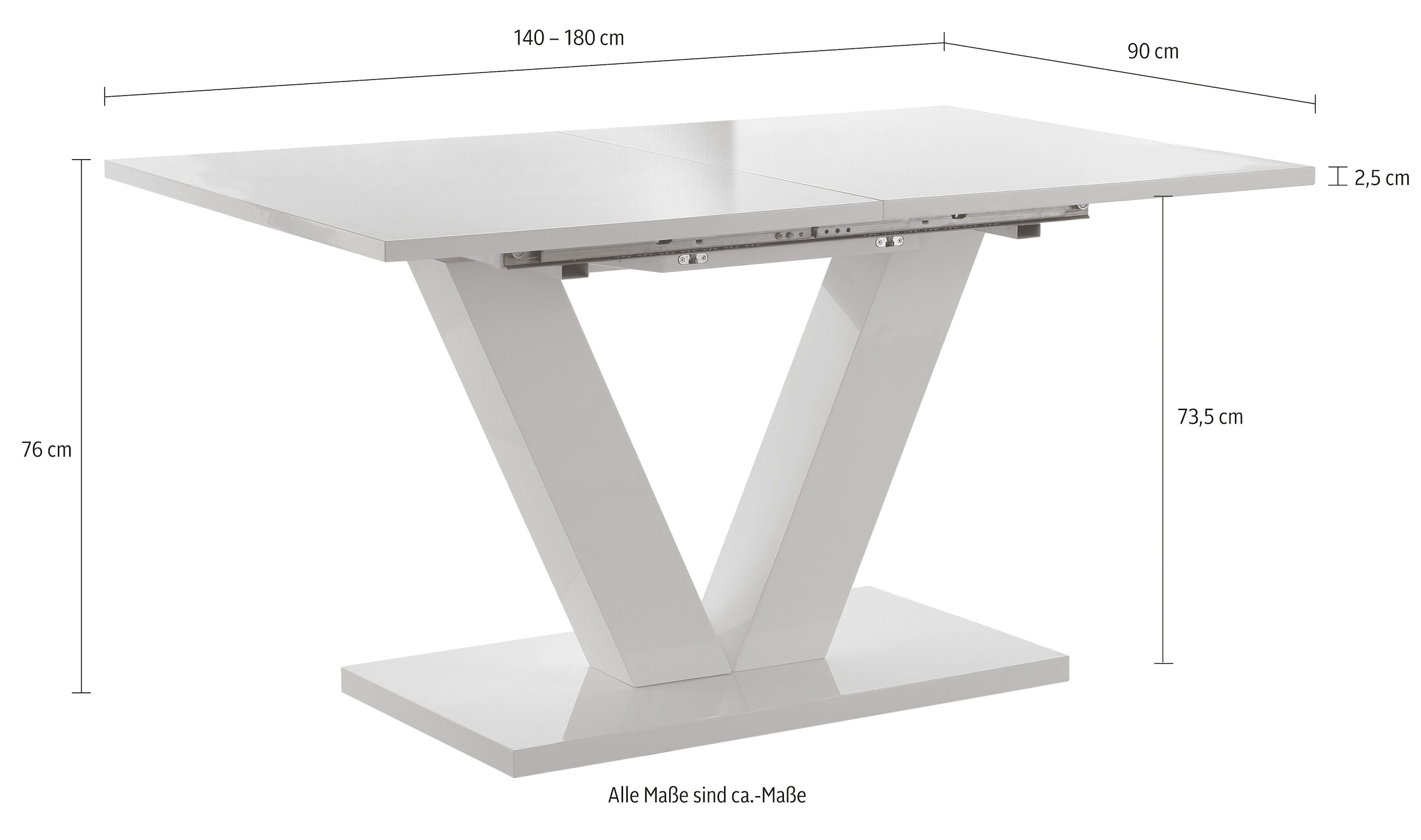 INOSIGN Esstisch »Andy«, mit Auszugsfunktion, 2 Breiten (140-180 cm oder  180-220 cm) online kaufen