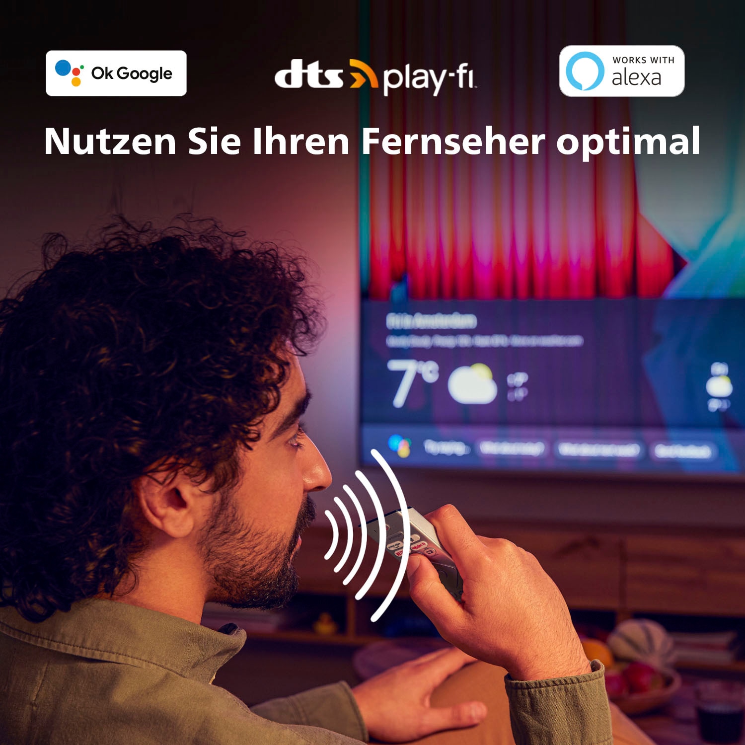 Philips OLED-Fernseher »65OLED808/12«, 4K Ultra HD, Android TV-Google TV-Smart-TV