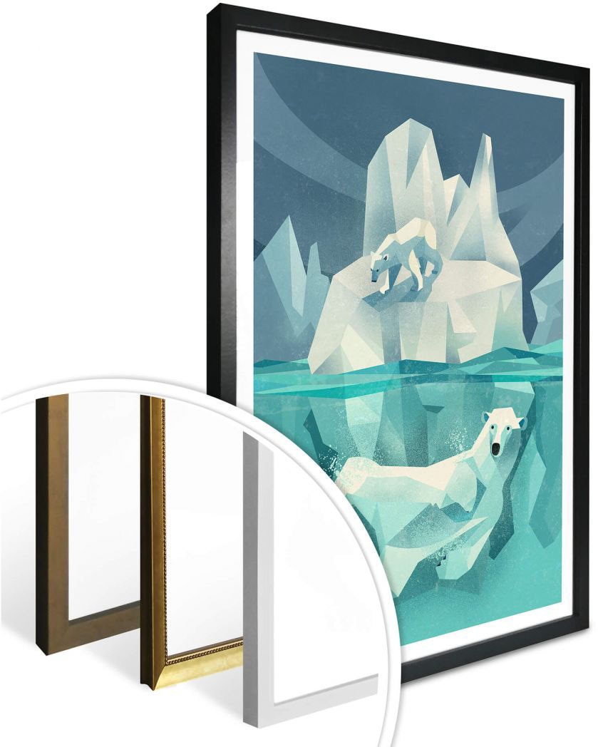 Echte Produkthandhabung Wall-Art Poster »Polar Bear«, Tiere, Wandbild, (1 OTTO St.), kaufen bei Bild, Wandposter Poster