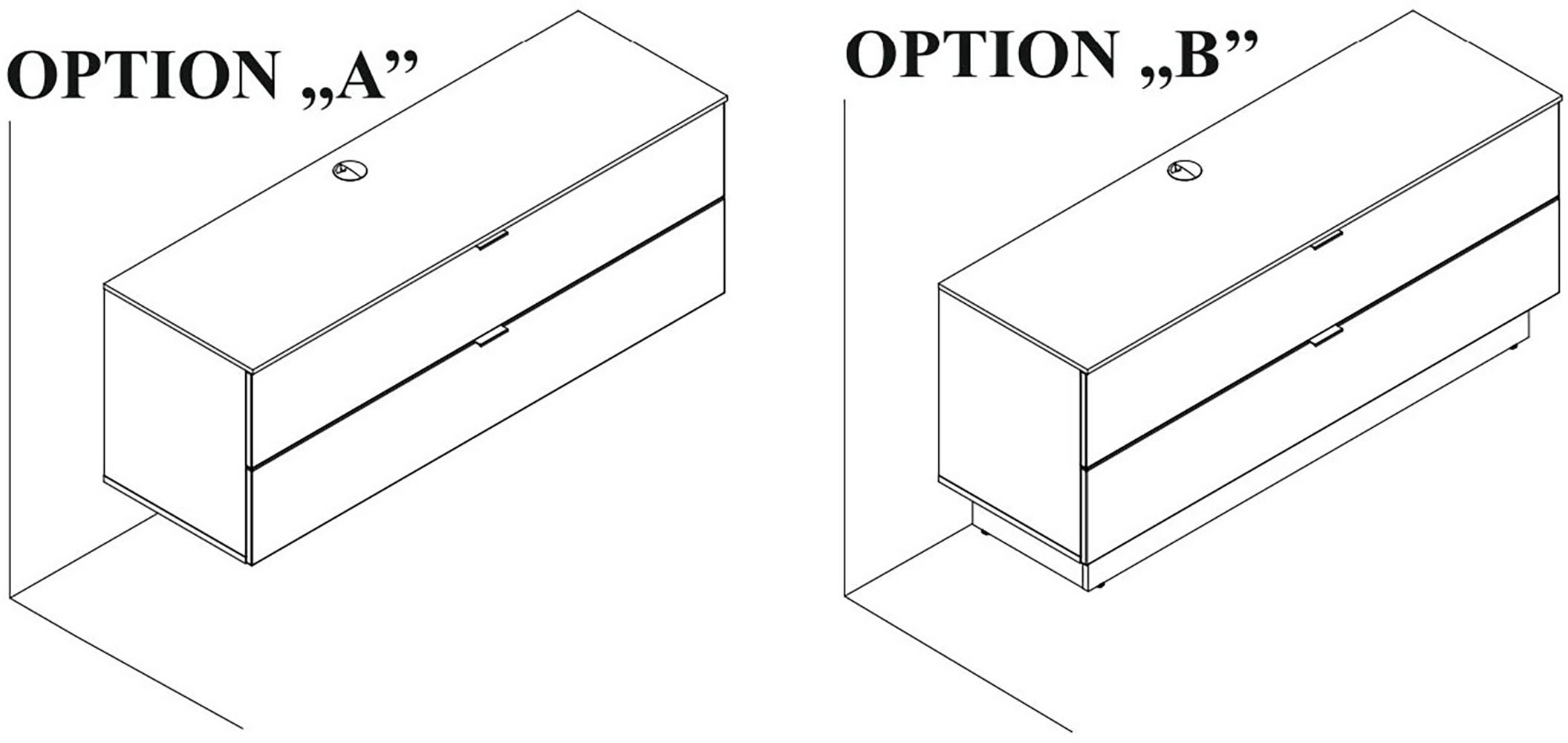 Innostyle TV-Schrank »INA TV-Lowboard, 140 x 51 x 44 cm (B/H/T)« 1 Stk. tlg. stehend/hängend verwendbar, Klappe, Schubkasten, Softclose