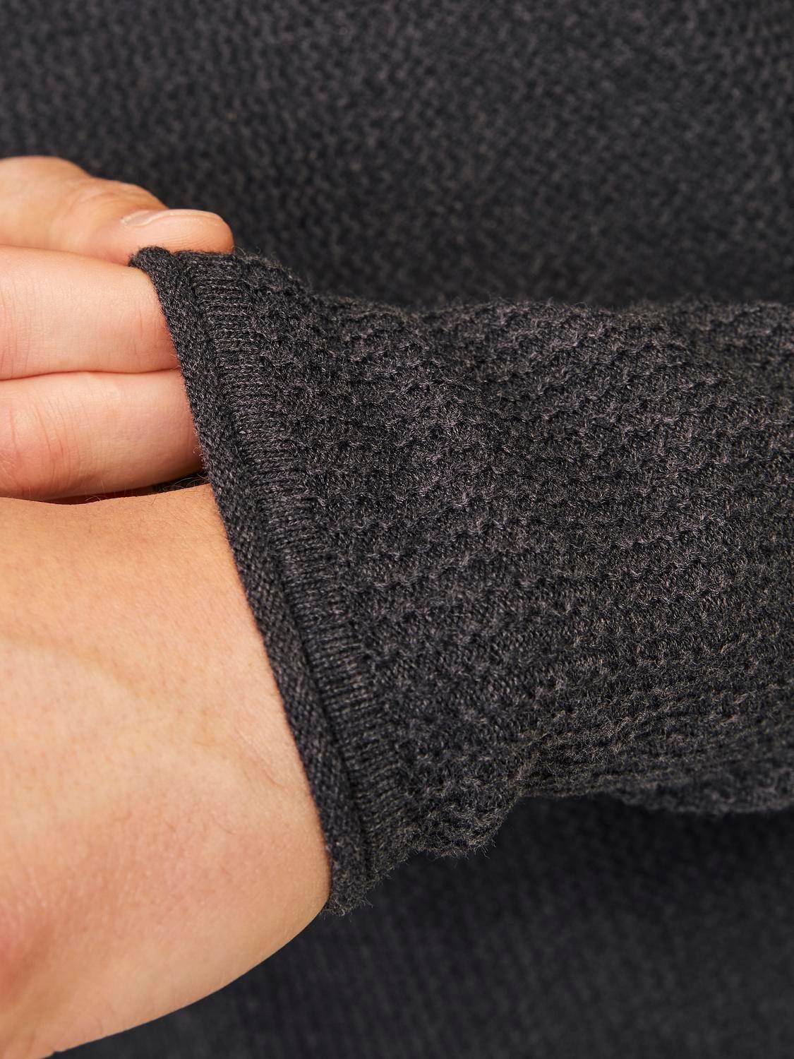Jack & Jones Rundhalspullover »JJECOOPER KNIT CREW NECK NOOS«, in Strick Optik