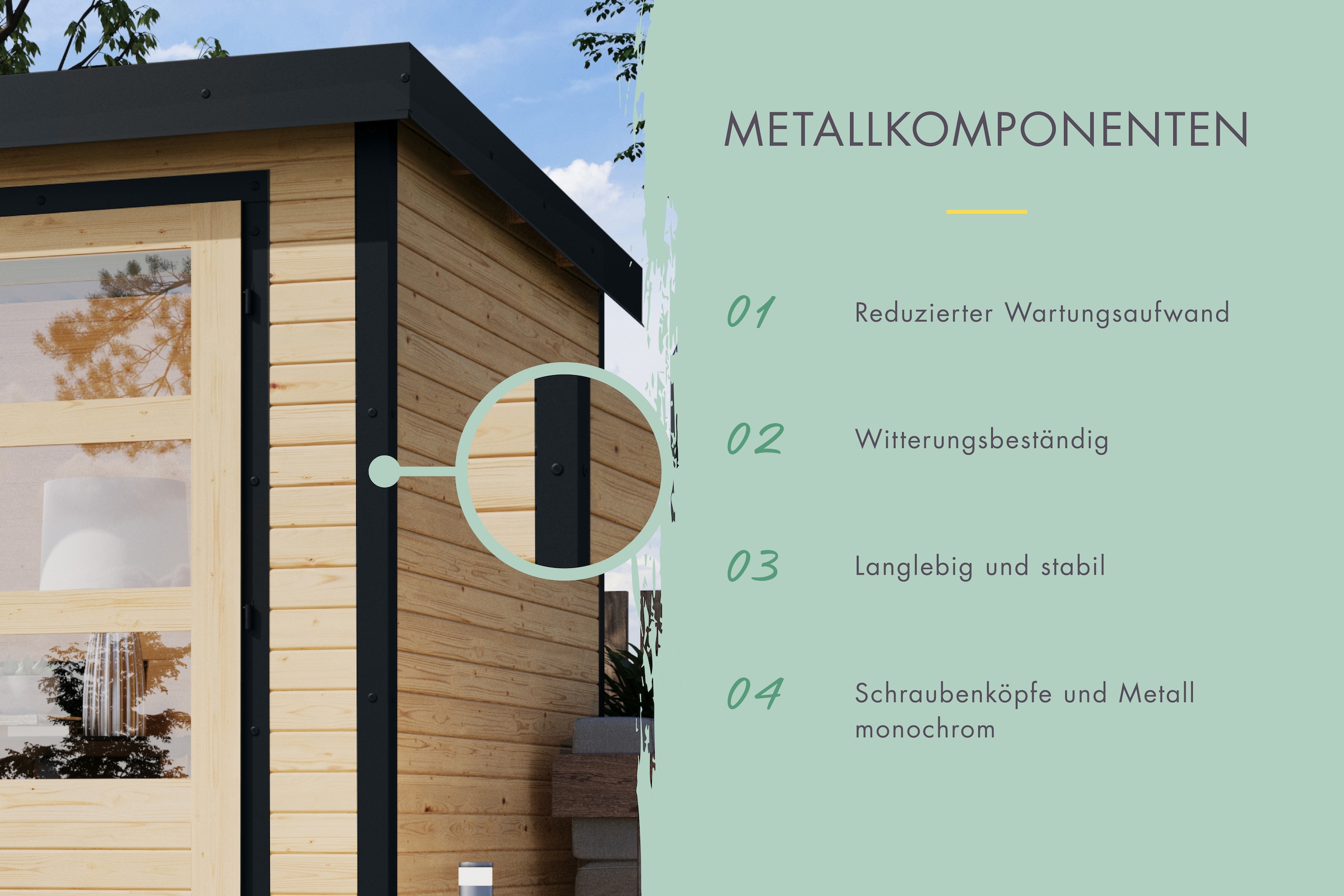 Karibu Gartenhaus »Saturino« inkl. Massivholzfußboden