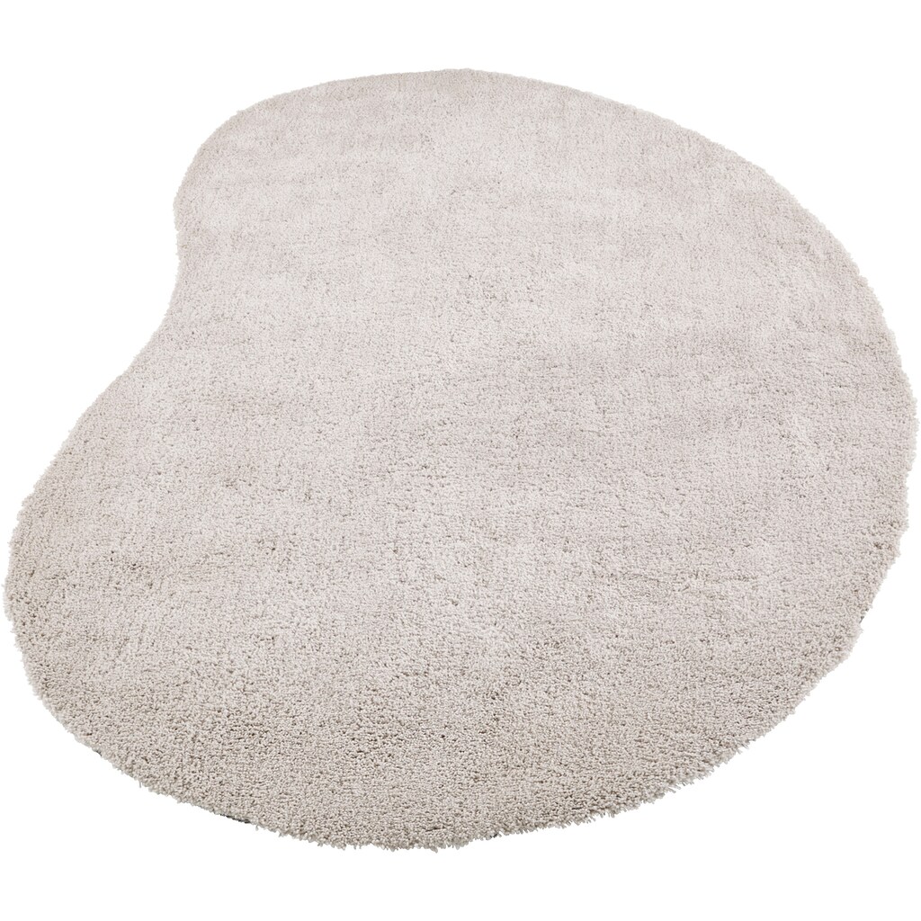 LeGer Home by Lena Gercke Hochflor-Teppich »Halrum«, rechteckig, mit besonderer Form, einfarbig, kuschelig, Wohnzimmer, Schlafzimmer