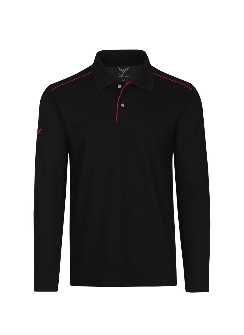 Trigema Poloshirt »TRIGEMA Langarm Poloshirt aus Biobaumwolle«, (1 tlg.)