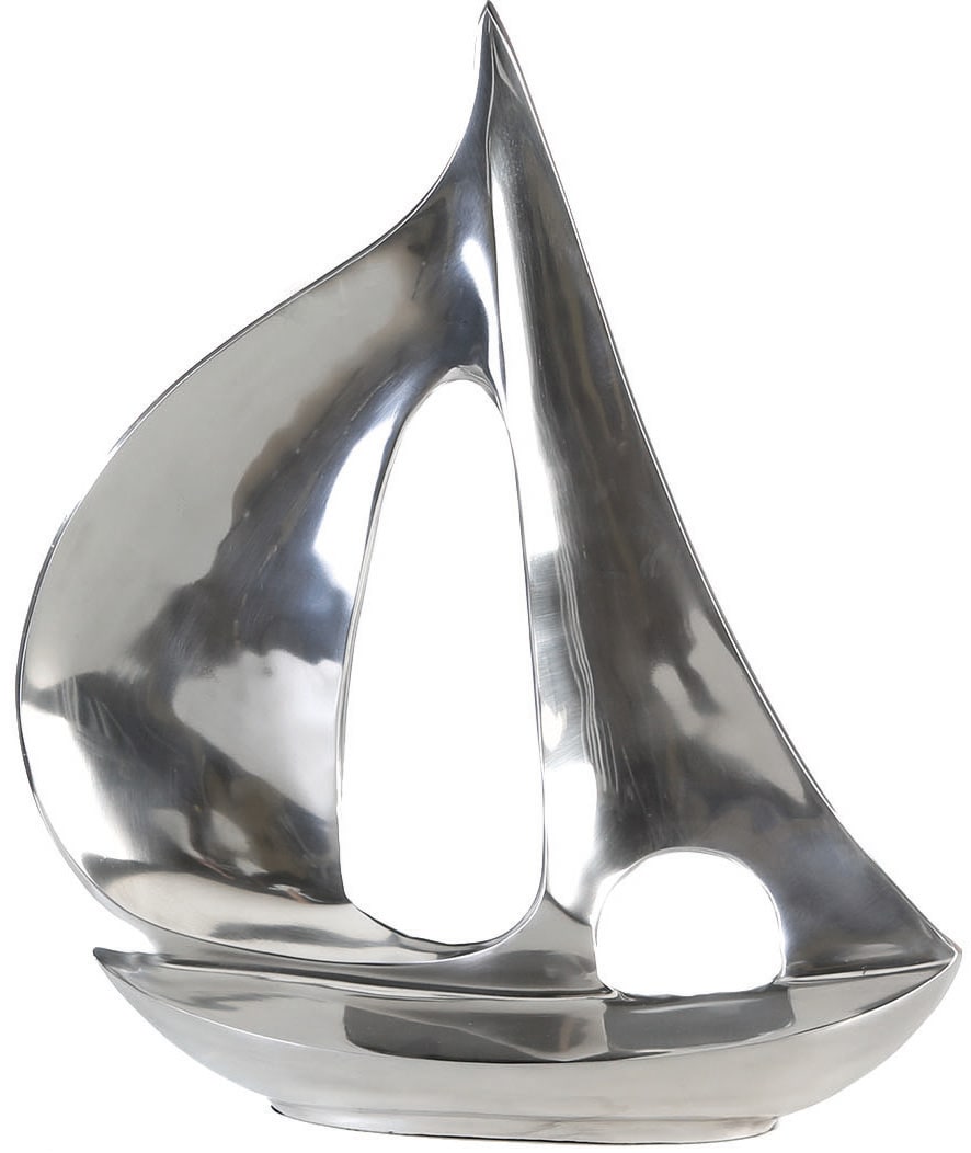 GILDE Dekoobjekt »Skulptur Segel-Boot, silber«, (1 St.), aus Metall, maritim, in 2... kaufen