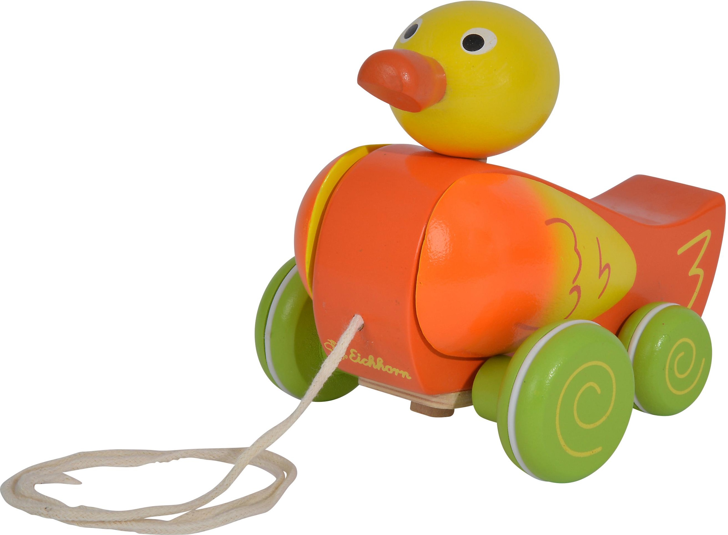 Eichhorn Nachziehtier »Ente mit 4 Rädern«, Fördert die Mobilität und Akustik