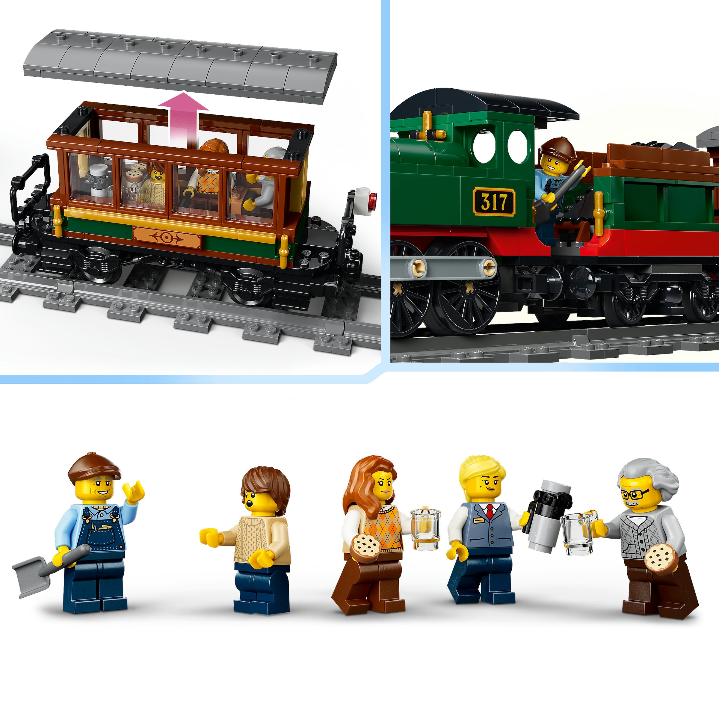 LEGO® Konstruktionsspielsteine »Klassischer Dampfzug (60511), LEGO City« Made in Europe