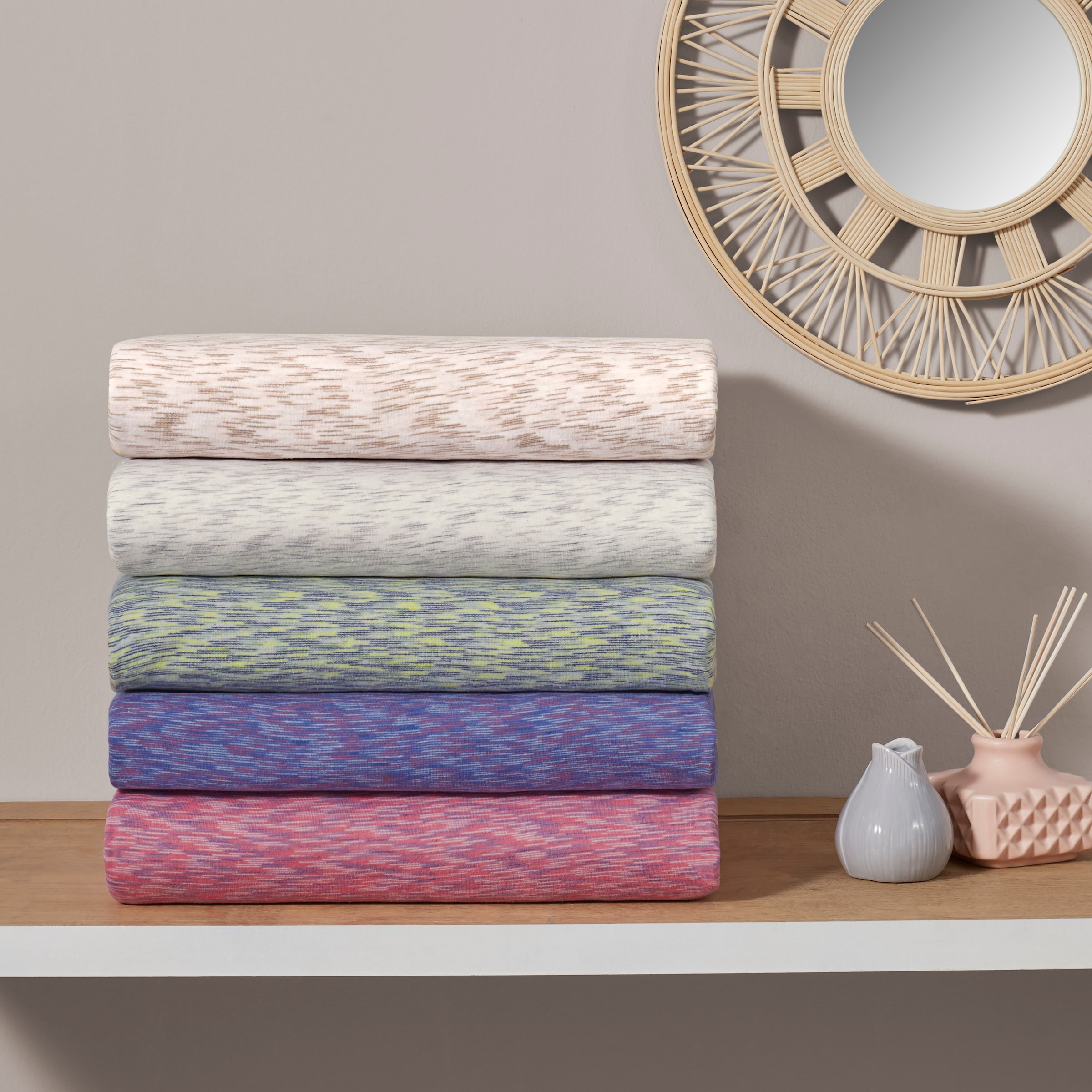 OTTO home Spannbettlaken »Strawberry in uni oder bunten Rainbow-Colors« für Matratzen bis 18cm Höhe, Spannbetttuch, Baumwollmischung