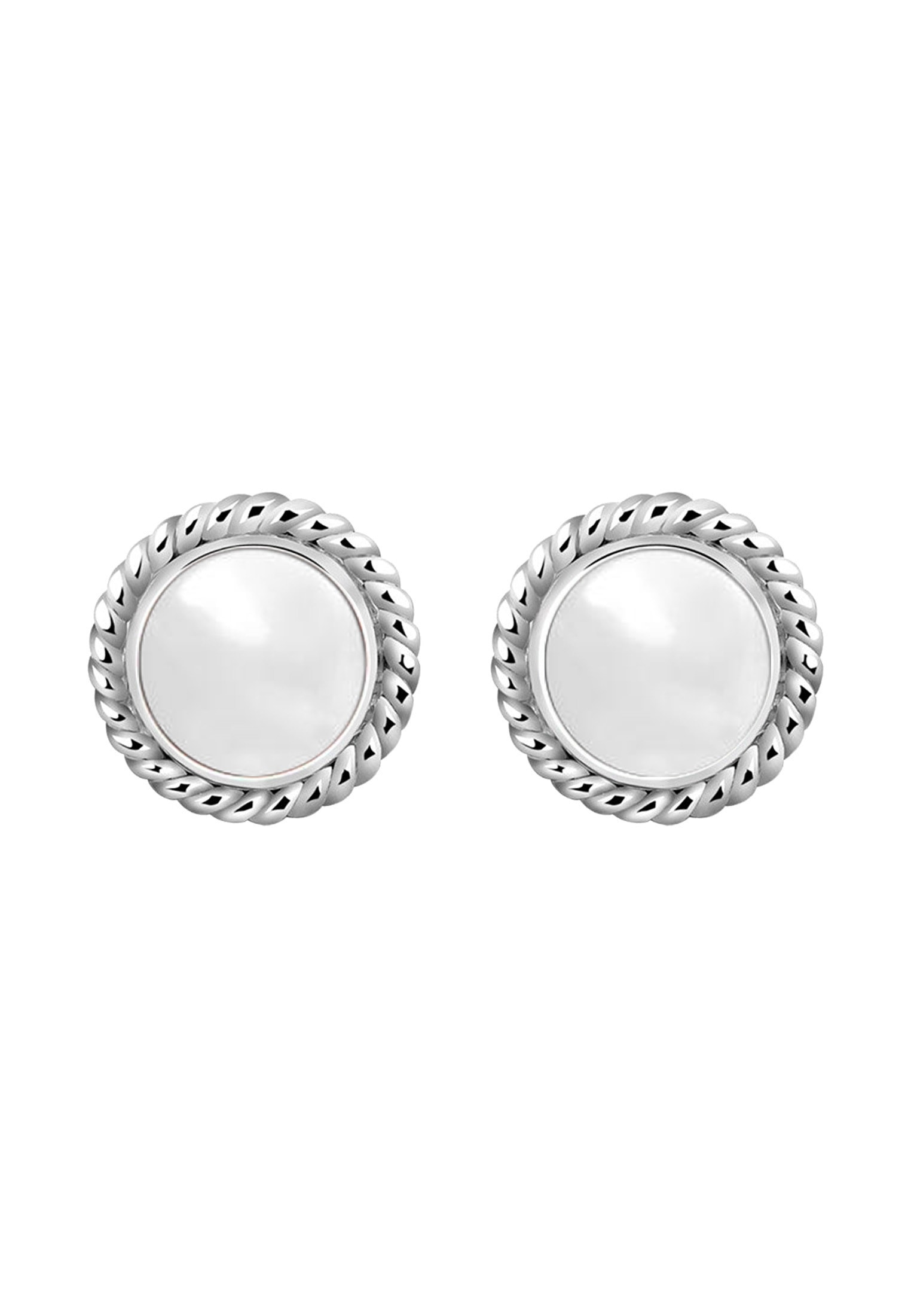 Nenalina Paar Ohrstecker »Ohrringe Bergkristall Geburtsstein April Trend 925 Silber«