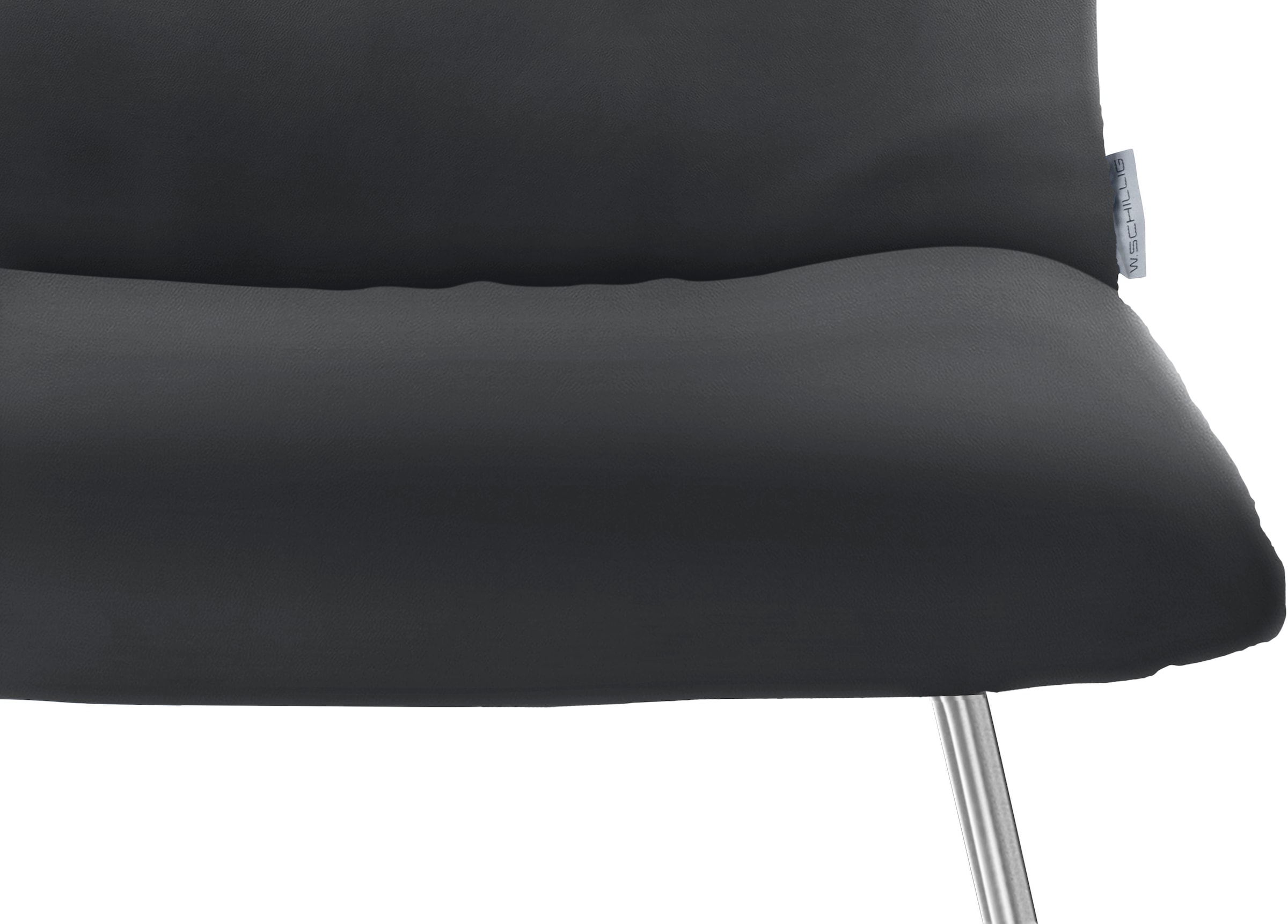 W.SCHILLIG Polsterstuhl »jakob«, Longlife Xtra-Leder Z59, mit Drahtrohrgestell in Chrom glänzend