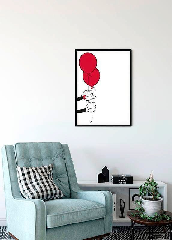 Komar Poster »Mickey Mouse Balloon«, Disney, (1 St.), Kinderzimmer, Schlafzimmer, Wohnzimmer