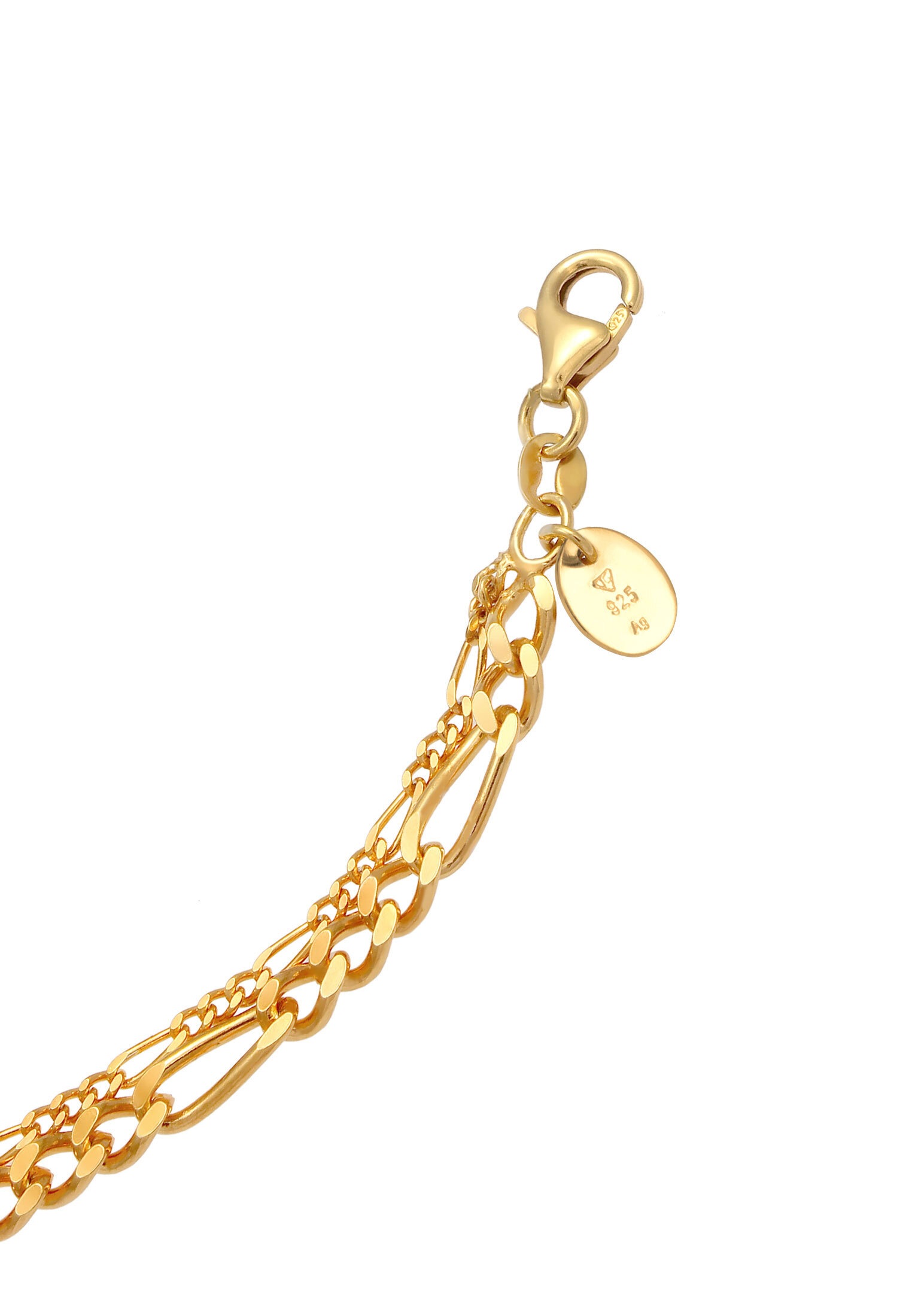 Elli Premium Silberkette »Halskette Figaro Layer Kette Basic 925 Silber«