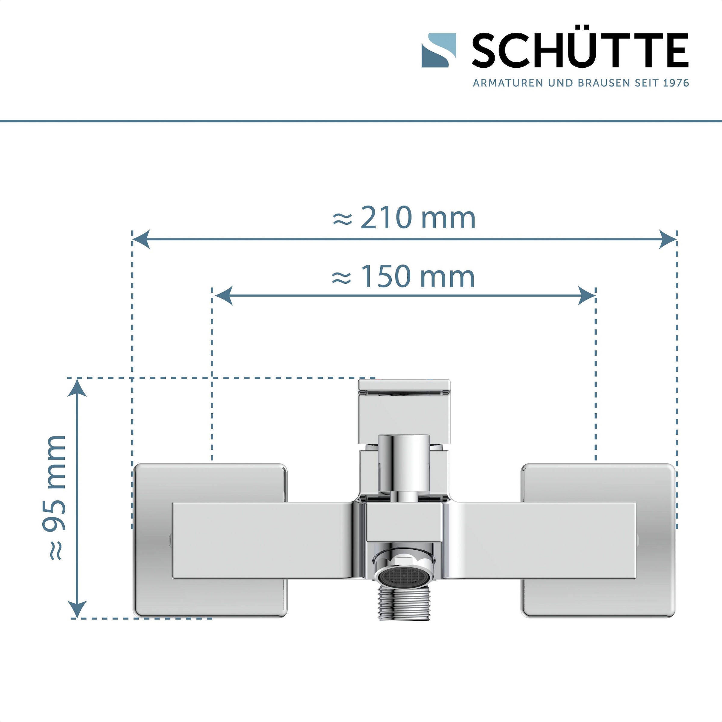 Schütte Wannenarmatur »Tokyo«, Mischbatterie Badewanne, Wasserhahn Bad, Wannenarmatur in Chrom