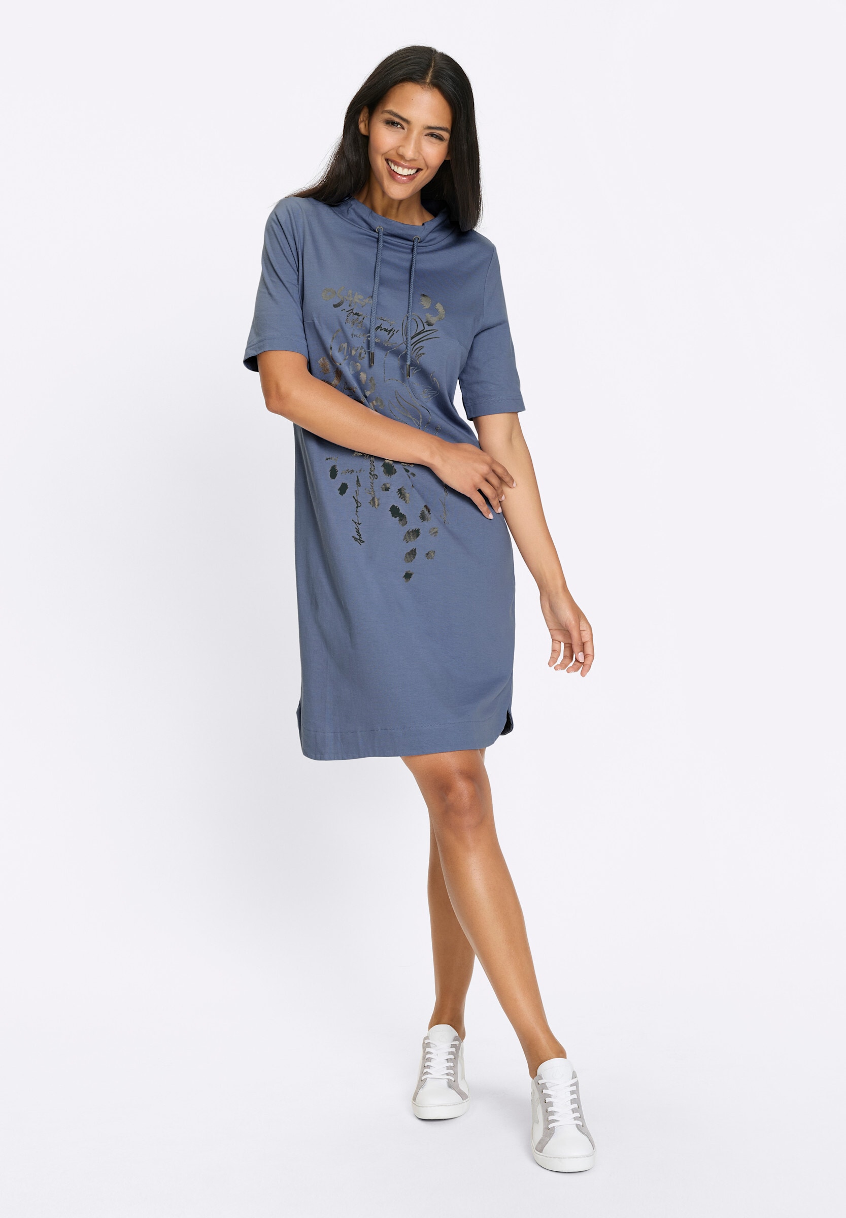 Sieh an! Shirtkleid »Jersey-Kleid Jerseykleid aus reiner Baumwolle« Ohne Taschen