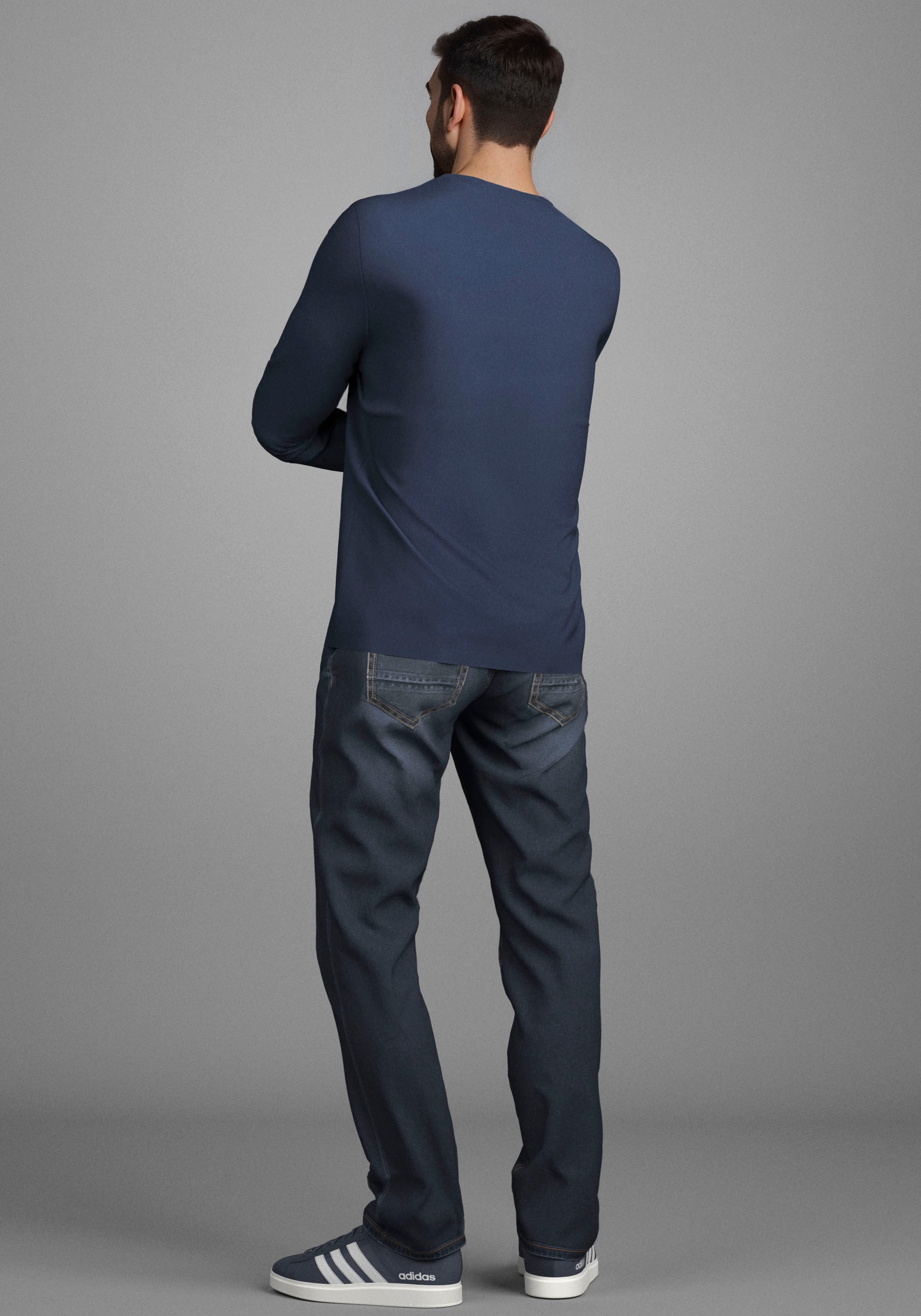 Man's World Rundhalsshirt »Neue Kollektion!«, mit Bündchen