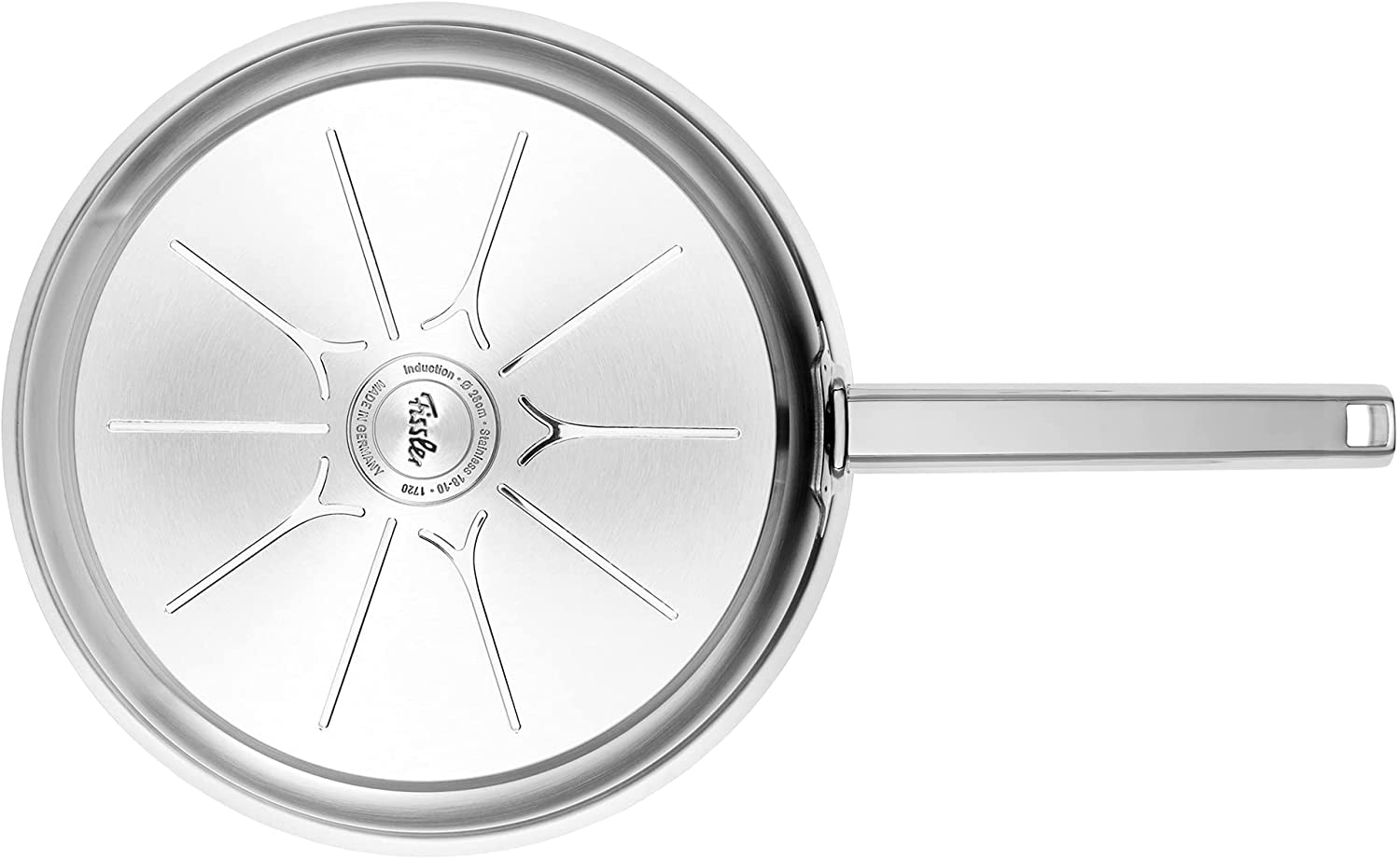 Fissler Bratpfanne »ORIGINAL-PROFI COLLECTION® Edelstahl-Pfanne« Edelstahl 18/10 1 Stk. tlg. mit breitem Schüttrand, Kaltmetallgriffen. Made in Germany