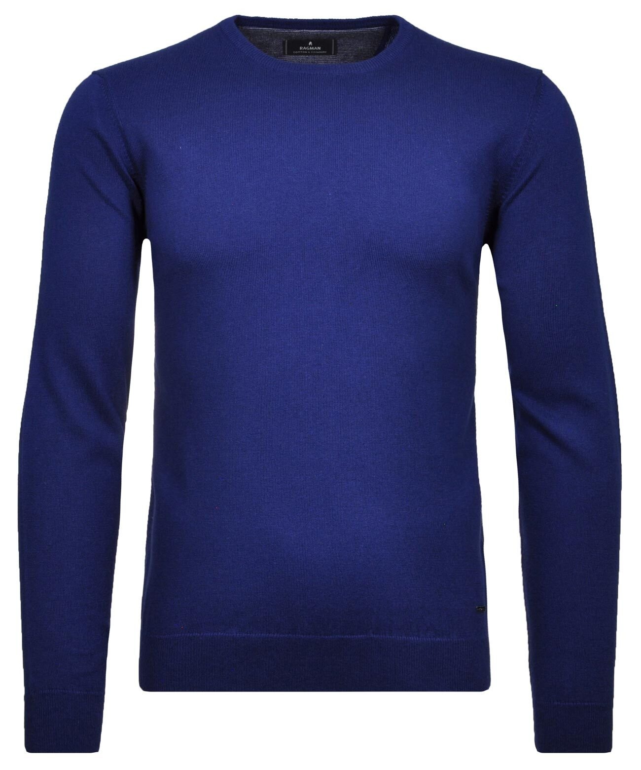 Ragman Herren Rundhalspullover in blau, Größe 64