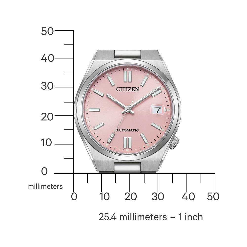 Citizen Automatikuhr »Tsuyosa«, Armbanduhr, Damenuhr, Mechanische Uhr, Edelstahlarmband, analog, Tag