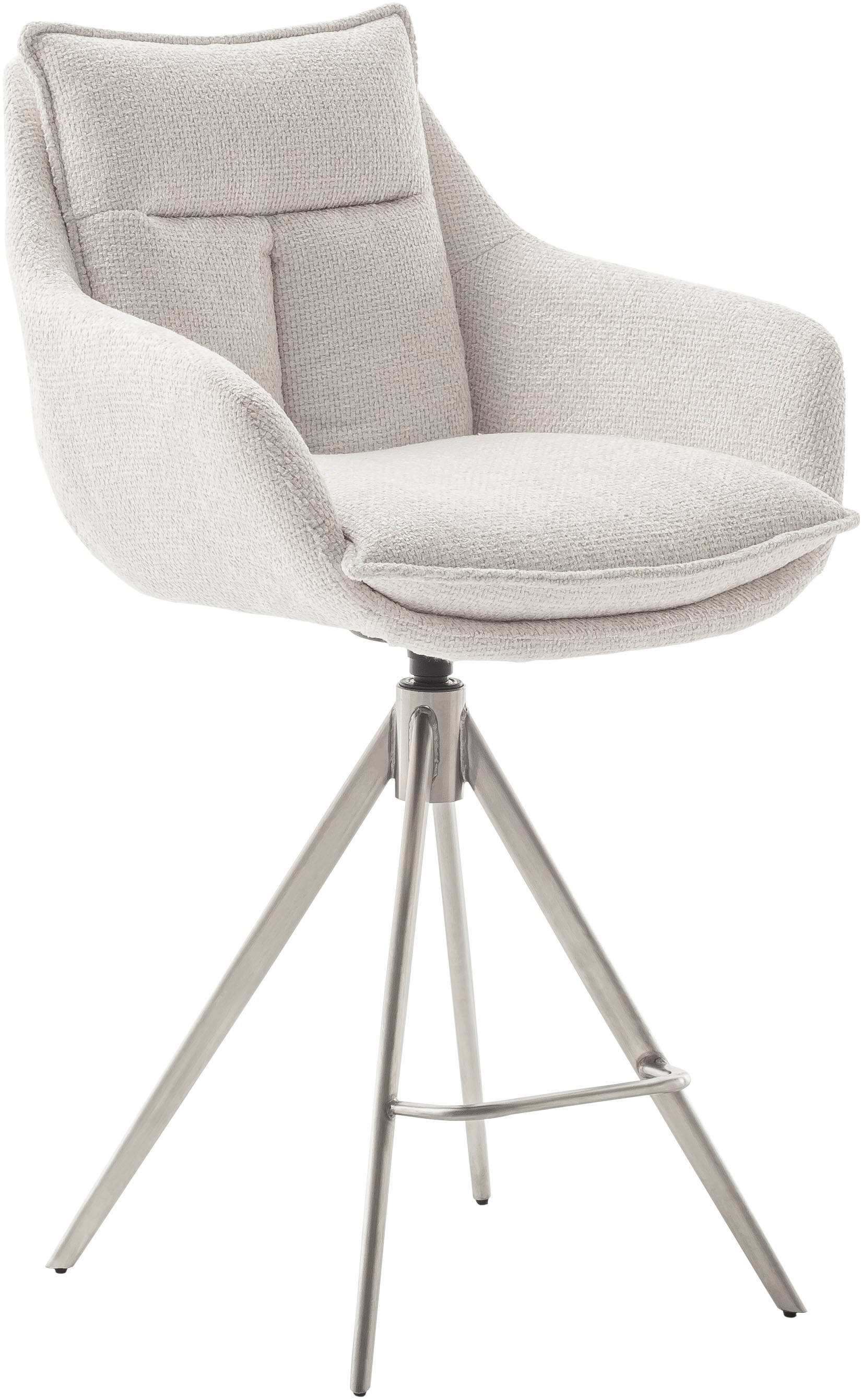 MCA furniture Bistrostuhl »Parker Tresenstuhl mit Armlehnen Tresenhocker«, (Set), 2 St., Struktur weich, Barhocker,Barmoebel,Barstuhl,360° drehbar,mit Lehne,belastbar 120 kg