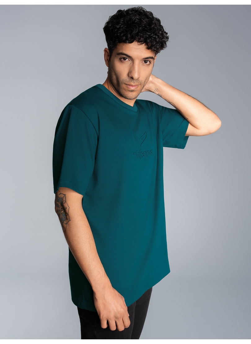 Trigema T-Shirt »TRIGEMA Heavy Oversized T-Shirt mit 3D-Motiv«, (1 tlg.)