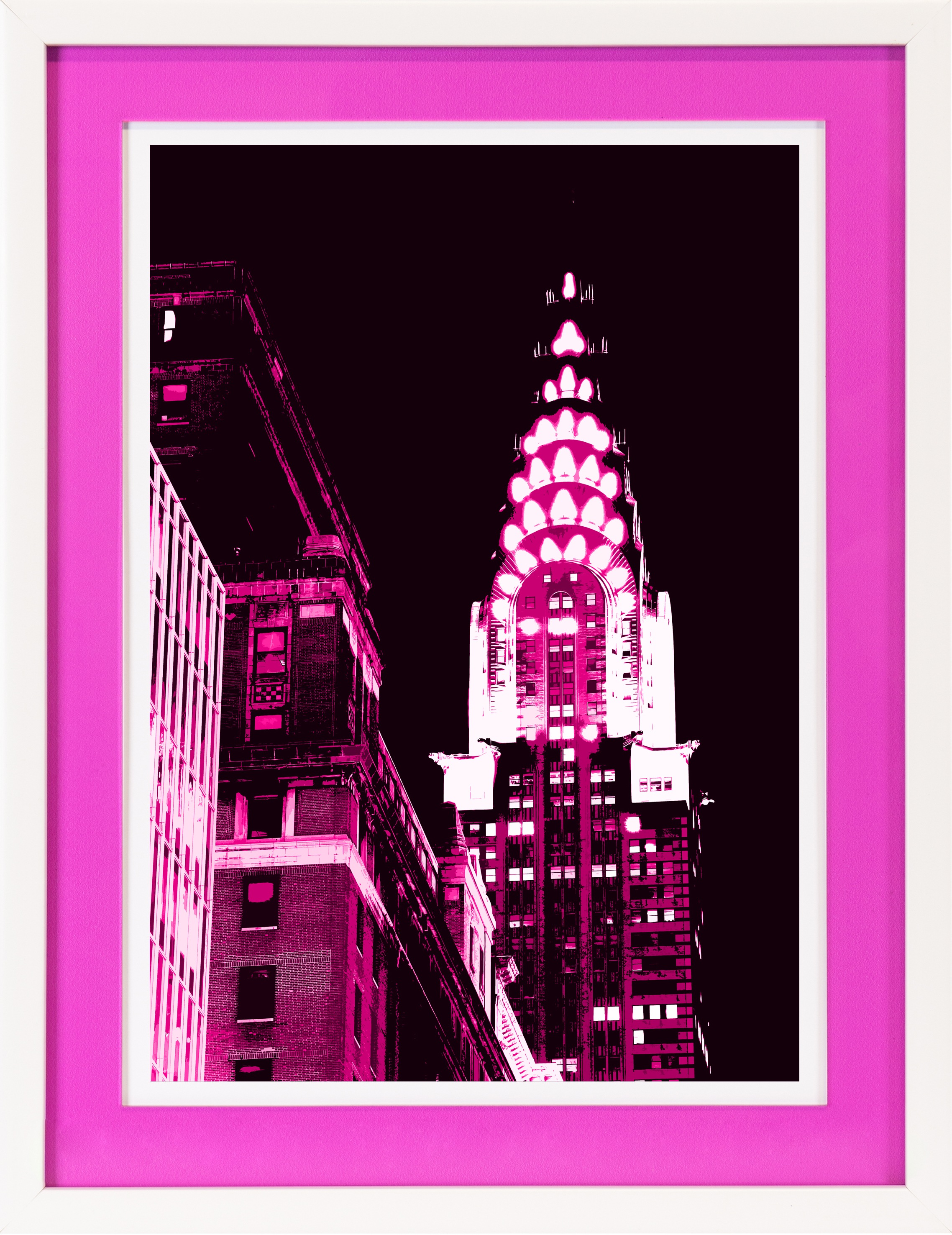 queence Bild mit Rahmen »Amerika«, Amerika-Bilder von Amerika-Gebäude, (1 St.), Poster mit buntem Acrylglas Passepartout