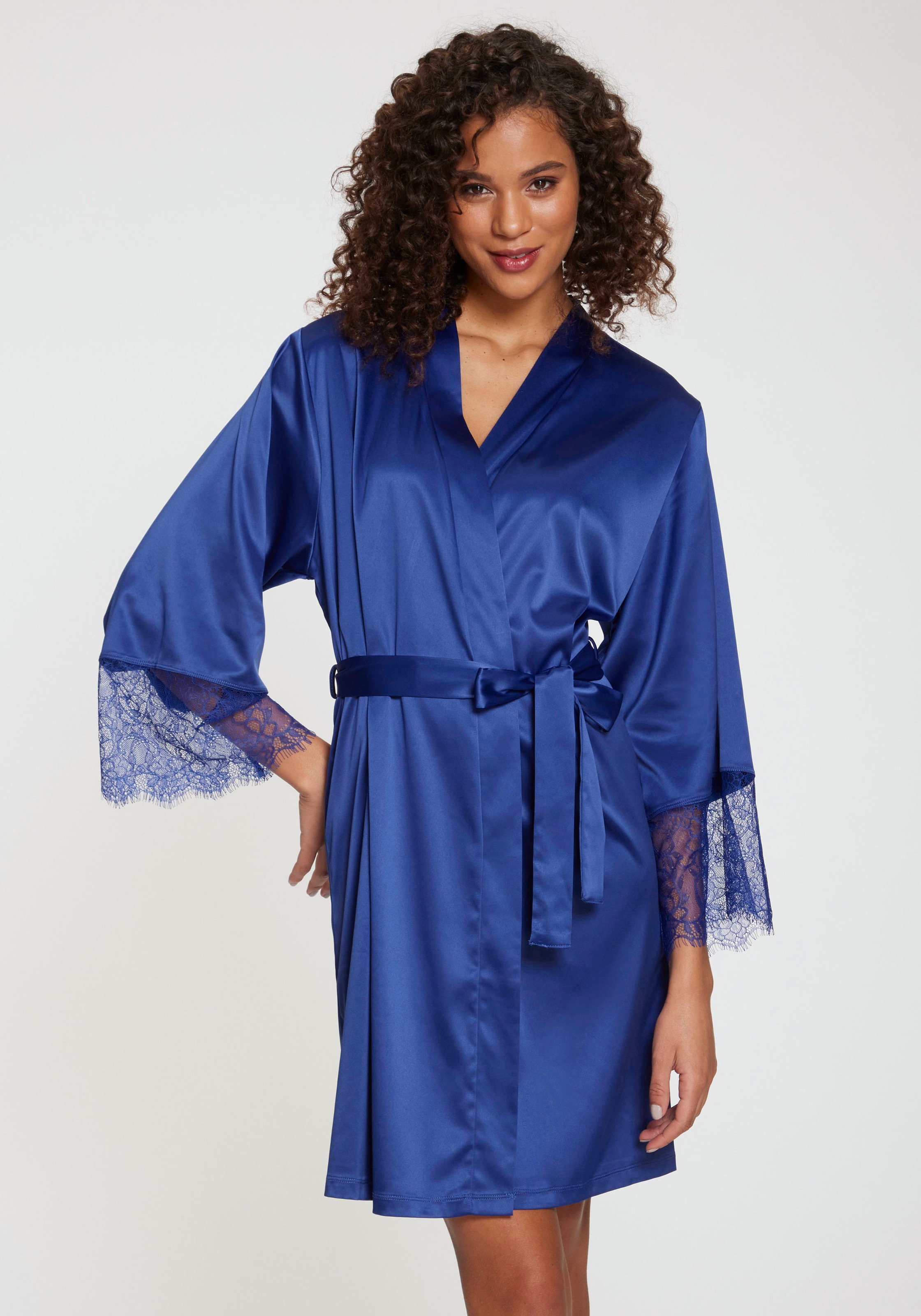 Lascana Damen Kimono 1 Stk. tlg. in blau, Größe 46