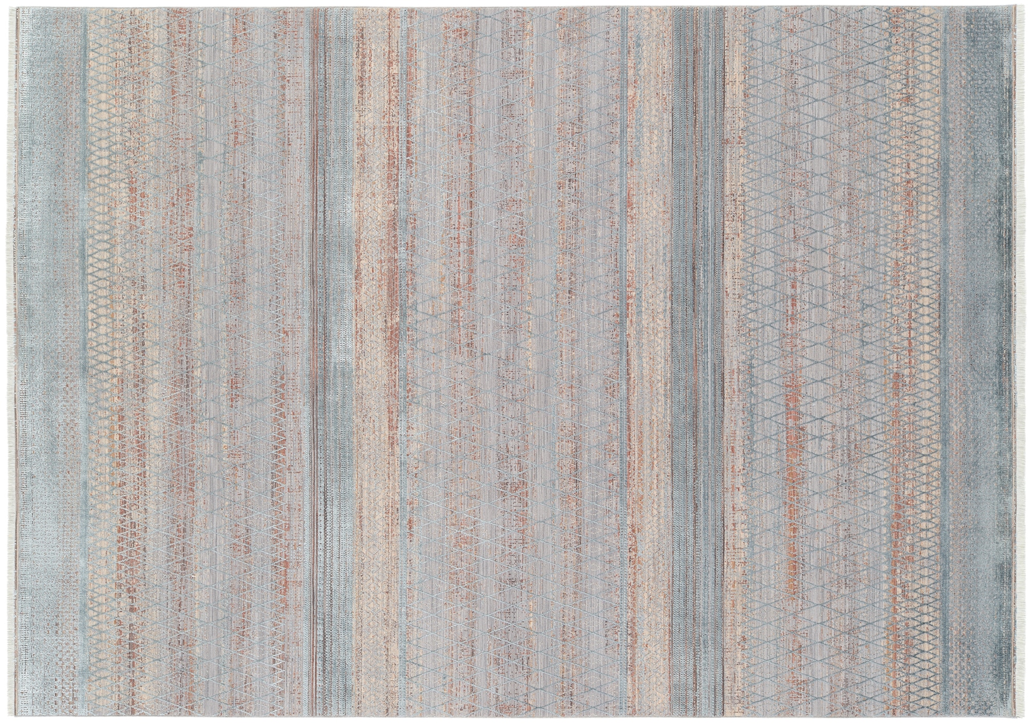 OCI DIE TEPPICHMARKE Teppich »FARBEN MASTER« rechteckig 7 mm Höhe Klassisches Muster, eingefasst, in 3-D-Optik, mit Fransen