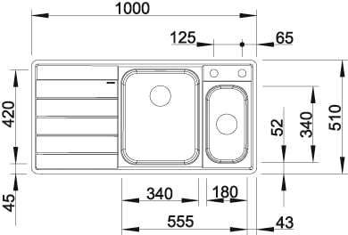 Blanco Küchenspüle »AXIS III 6 S-IF« mit Glasschneidebrett und Edelstahlschale