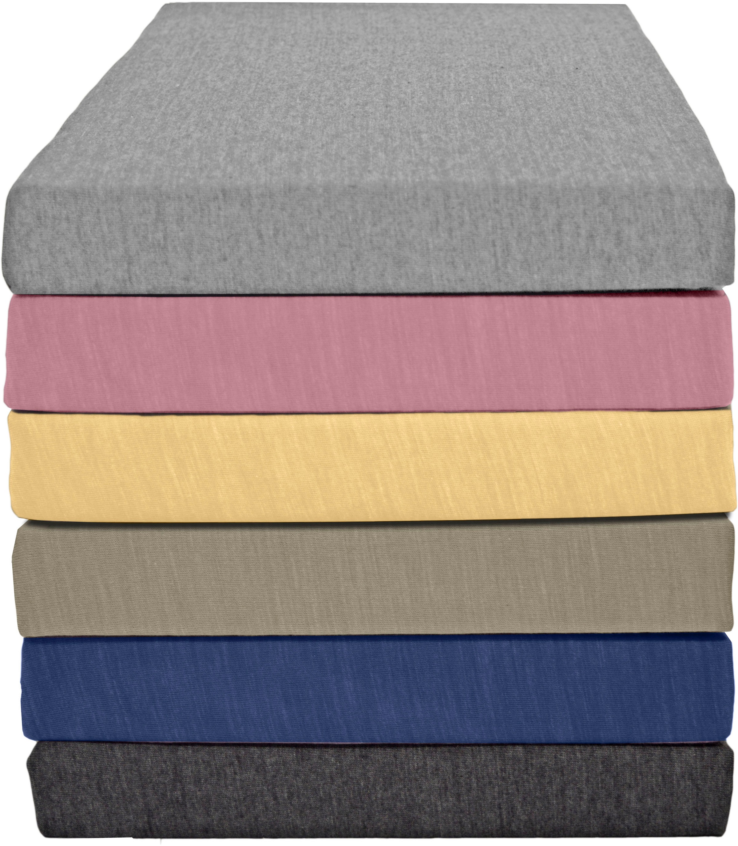 Kum Spannbettlaken »Polycotton Spannbetttuch« in lila, Größe 90-100x200 30