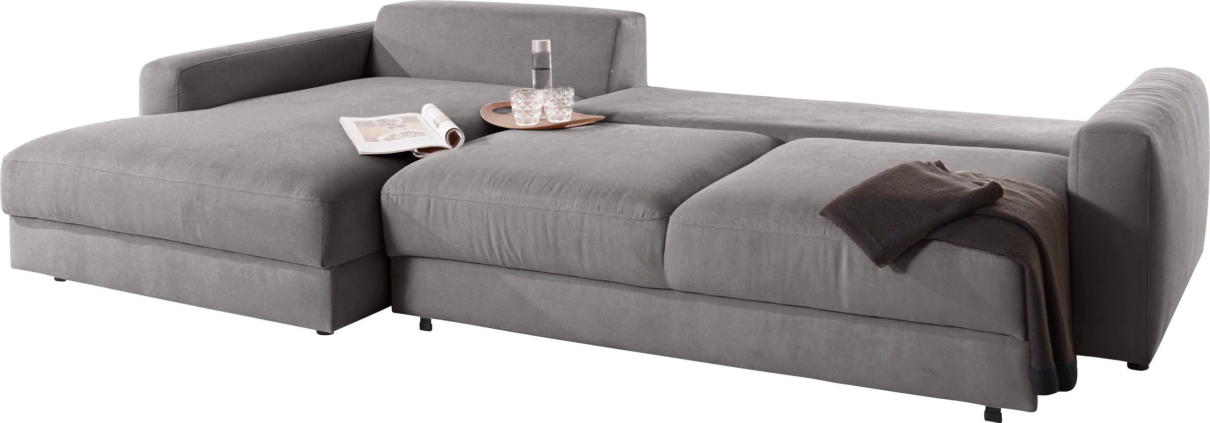 Places of Style Ecksofa »Bloomfield, bequem und elegant, OTTOs Choice, L-Form«, wahlweise mit Bettfunktion und Bettkasten