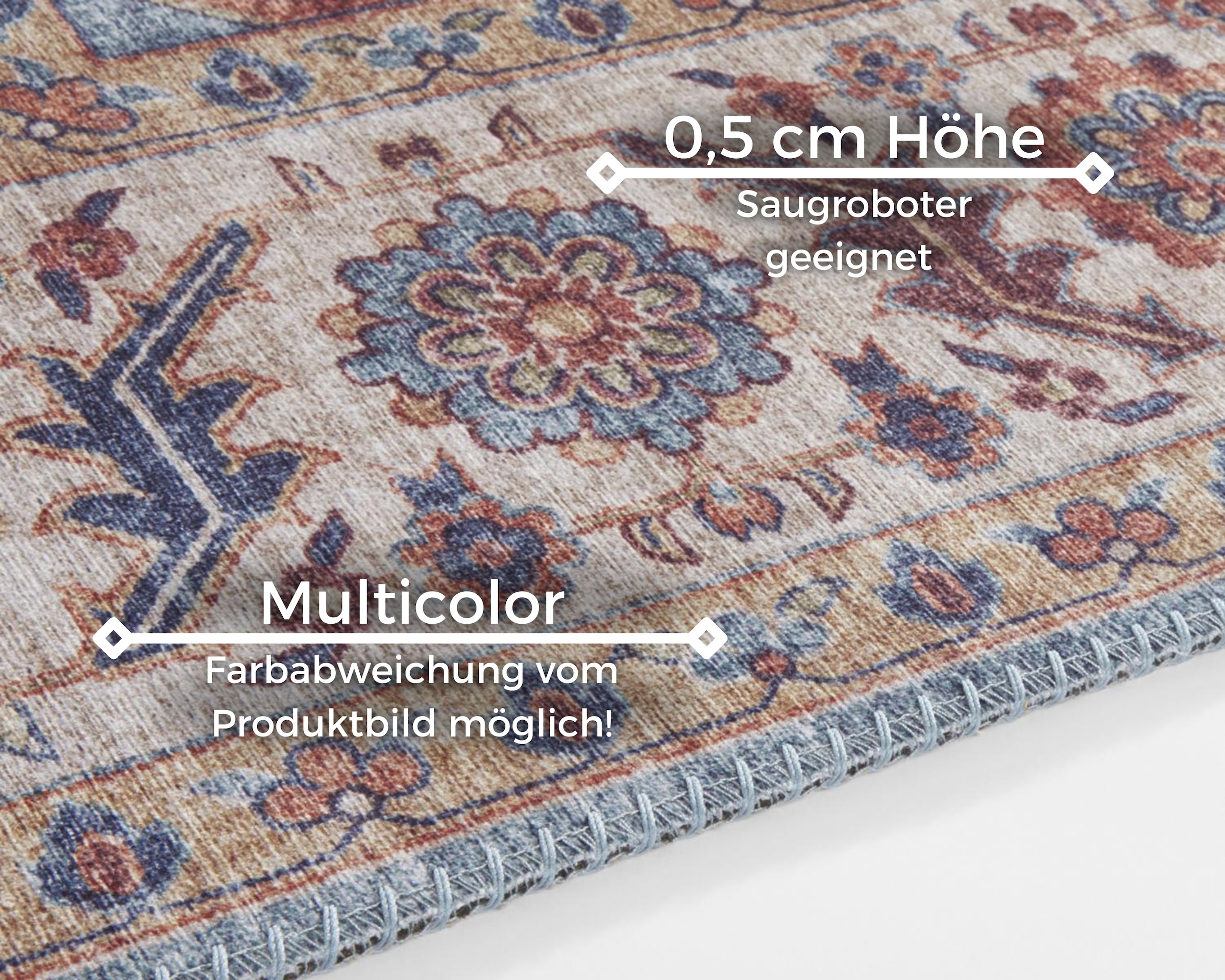 HANSE Home Teppich »Anthea«, rechteckig, 5 mm Höhe, Orientalisch, Läufer, Vintage, Wohnzimmer, Schlafzimmer, Esszimmer