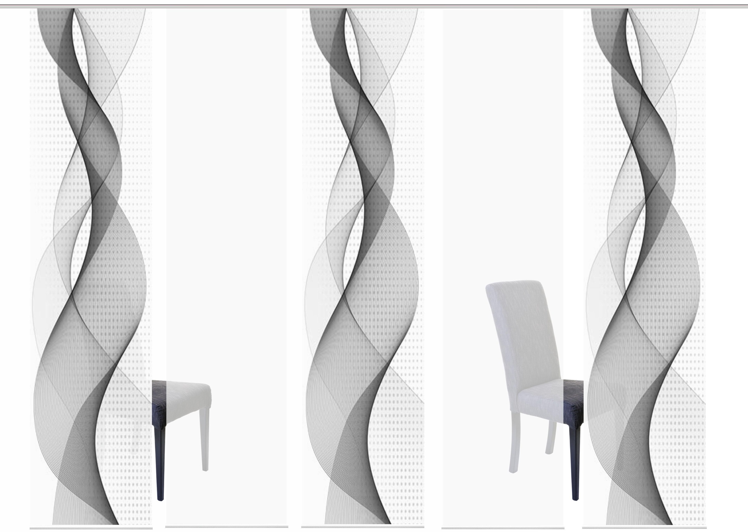 HOME WOHNIDEEN Schiebegardine »OPALIA 5ER SET«, HxB: 245x60