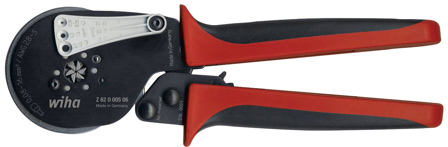Wiha Crimpzange »Crimpwerkzeug (41246)«, automatisch für Aderendhülsen Sechskant-Pressung 210 mm, Linkshänder geeignet