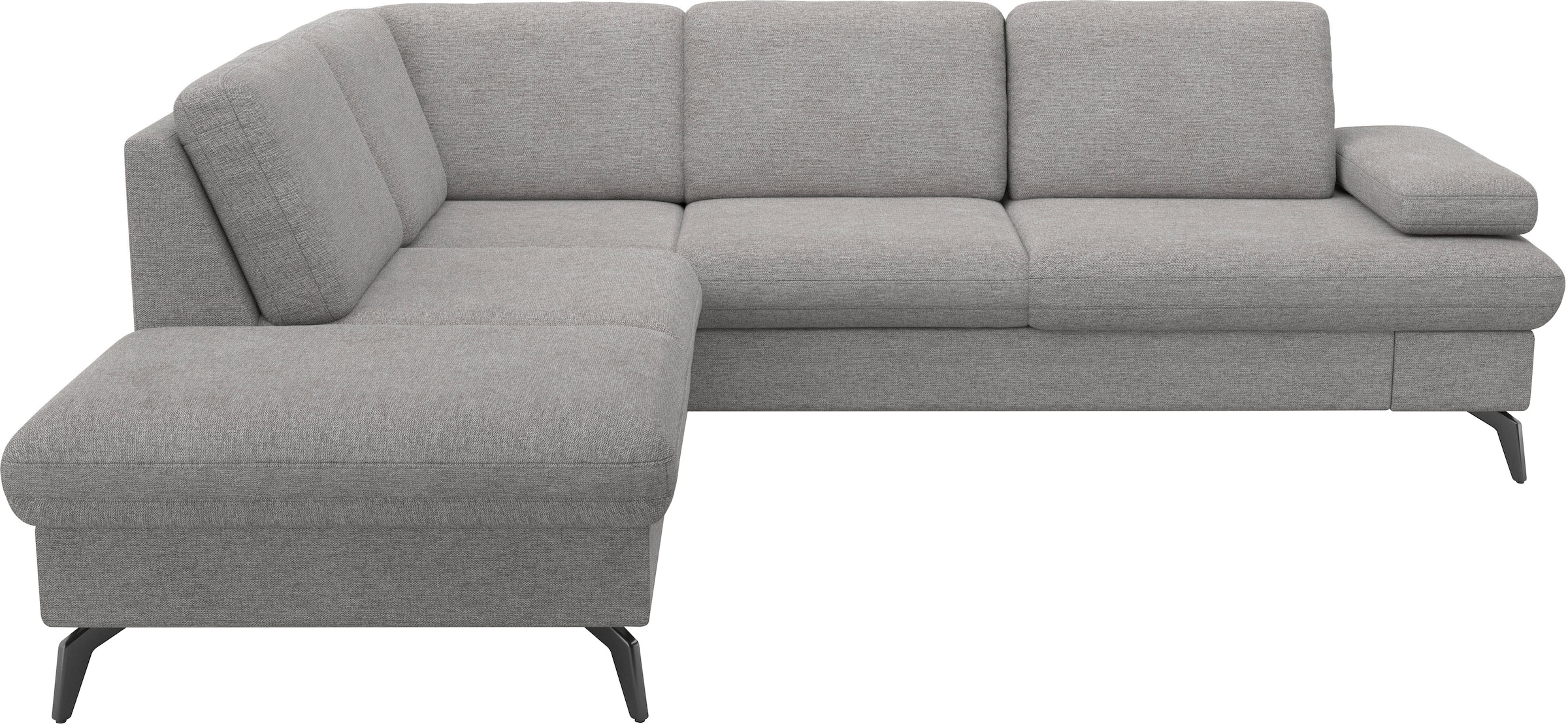 sit&more Ecksofa »Morris Jubi L-Form«, inkl. Armteilfunktion und 1 Zierkissen, wahlweise mit Bettfunktion