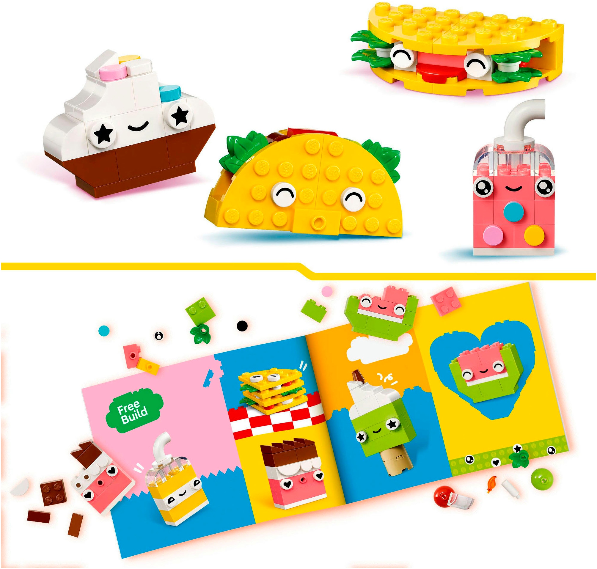 LEGO® Konstruktionsspielsteine »Kreativer Snack Bauspaß (11039), LEGO Classic«, (150 St.), Made in Europe